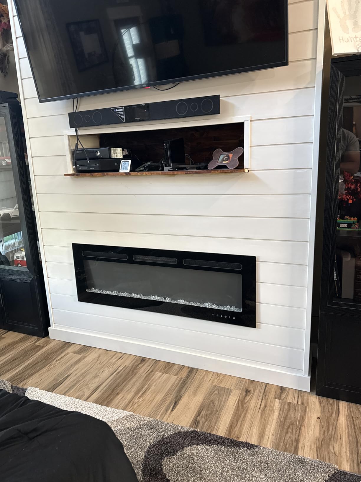 Silonn 50″Smart Electric Fireplace Heater with App & Remote Control, 1400W Heat Output, Ultra-Slim Wall-Mounted or Recessed Electric Fireplace Inserts with Timer, 20 Flame Colors,WiFi Enabled customer photo 2