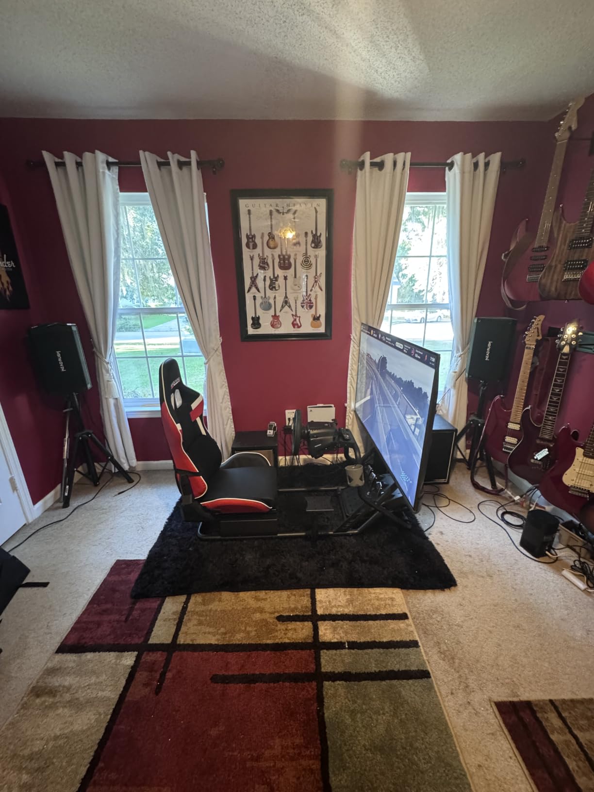 ARES WING Racing Simulator Cockpit with TV Mount, Sim Racing Wheel Stand customer photo 2