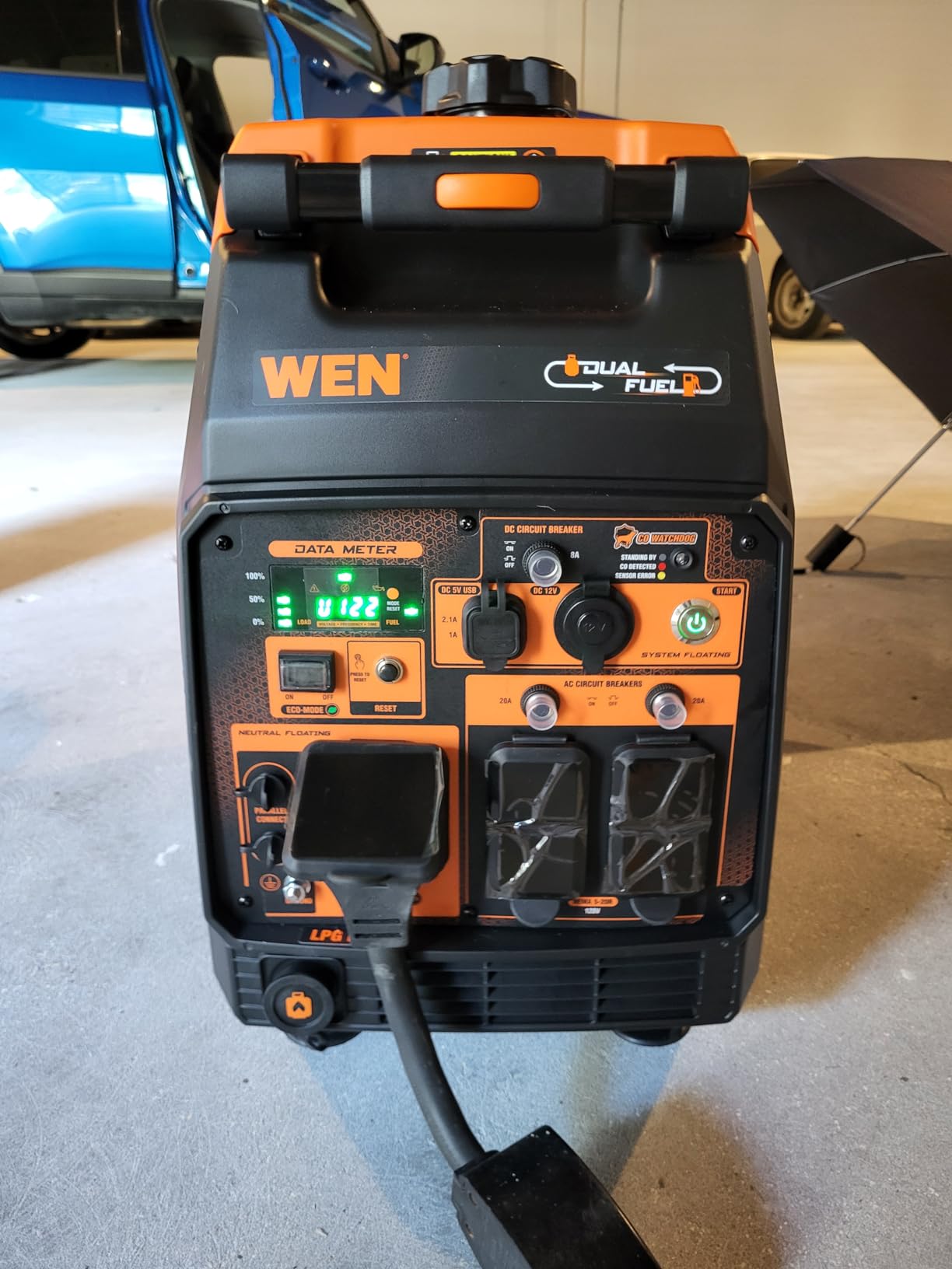 WEN Quiet and Lightweight 4800-Watt Dual Fuel RV-Ready Electric Start Portable Inverter Generator with Fuel Shut Off and CO Watchdog (DF480iX) customer photo 2