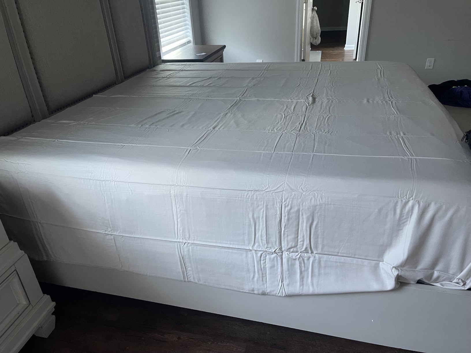 100% Rayon Derived From Bamboo - Bamboo Sheets Queen Size - White customer photo 1