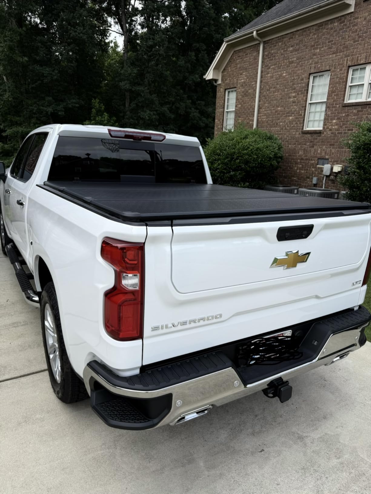 Hard Folding Truck Bed Tonneau Cover Compatible with Chevy Silverado & GMC Sierra 2500 3500 HD 2020(New) 2021-2026 6.9 ft Standard Box(No CarbonPro Bed), Tri Fold On Top Style customer photo 1