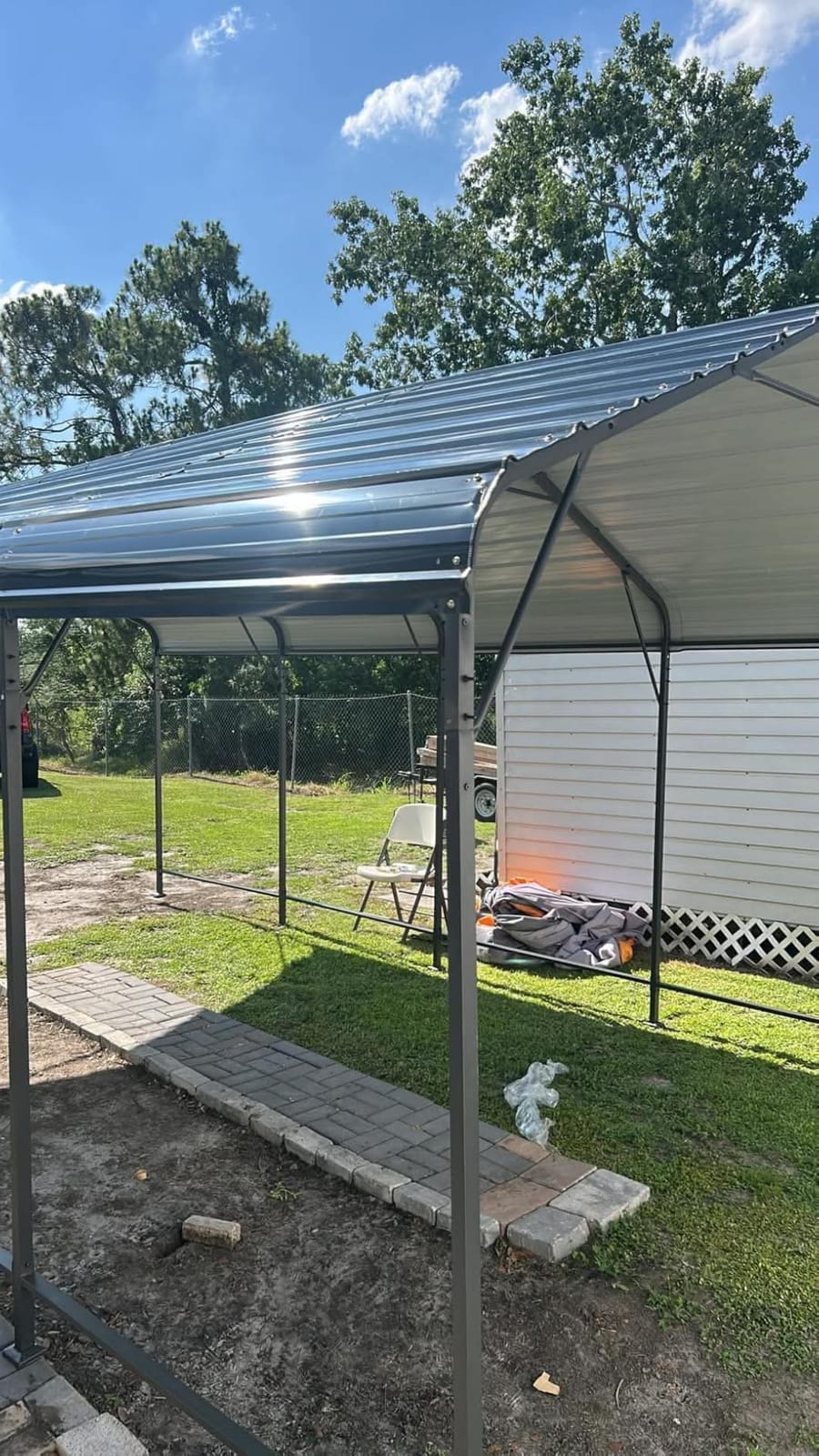 AirWire 10x15 FT Metal Carport Canopy with Reinforced Base customer photo 2