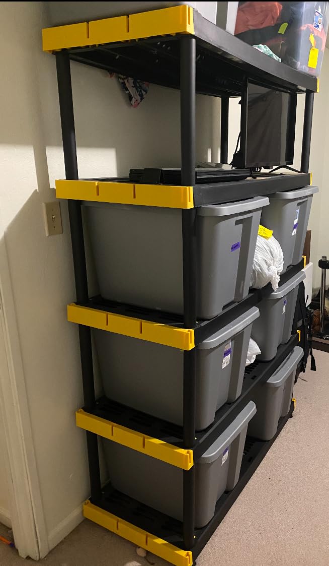 CX 5-Tier Heavy Duty Plastic Storage Shelves for Garage Organization customer photo 2