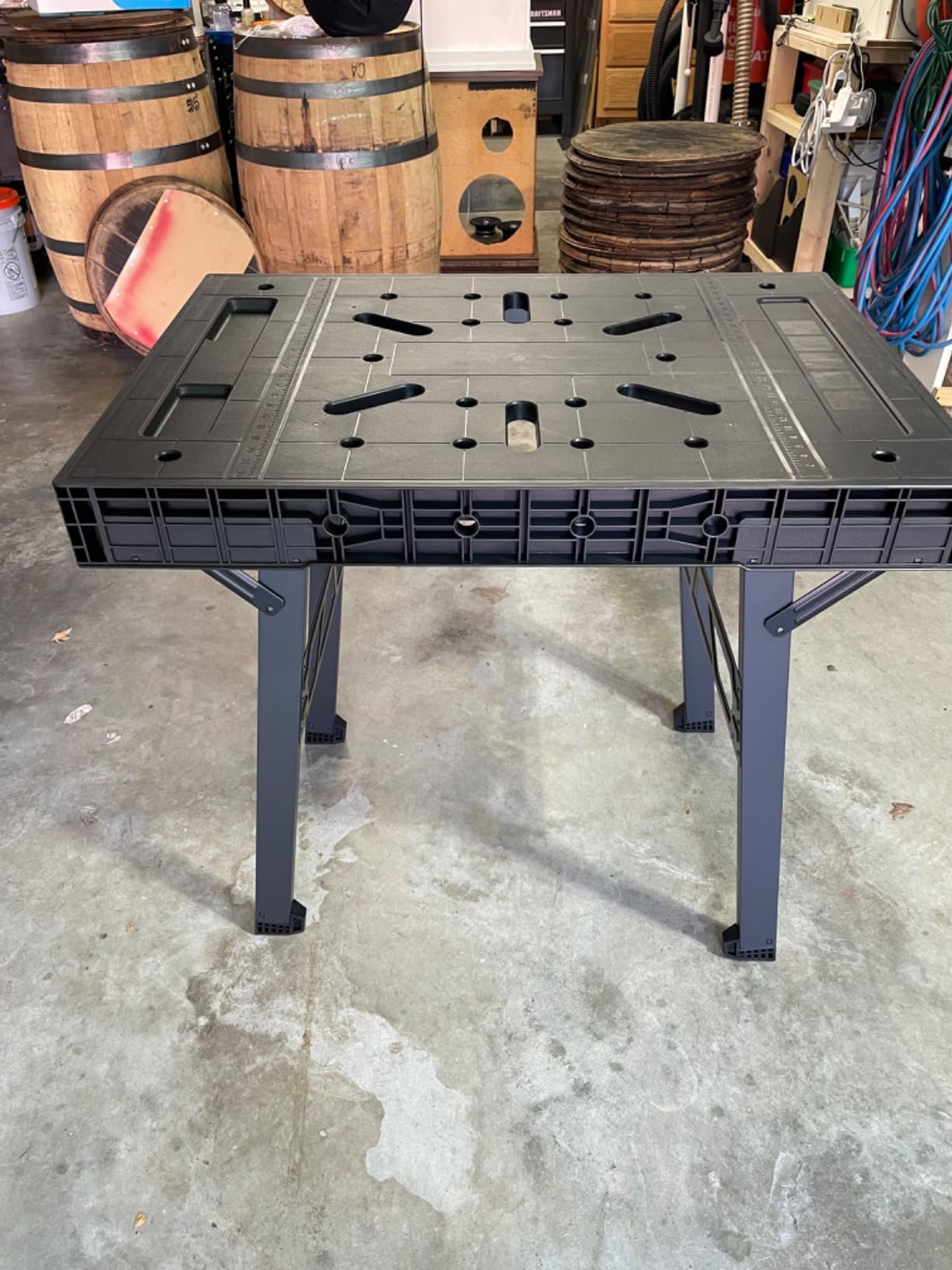 Portable Workbench, Folding Worktable, 1650lbs Capacity, Black | 34