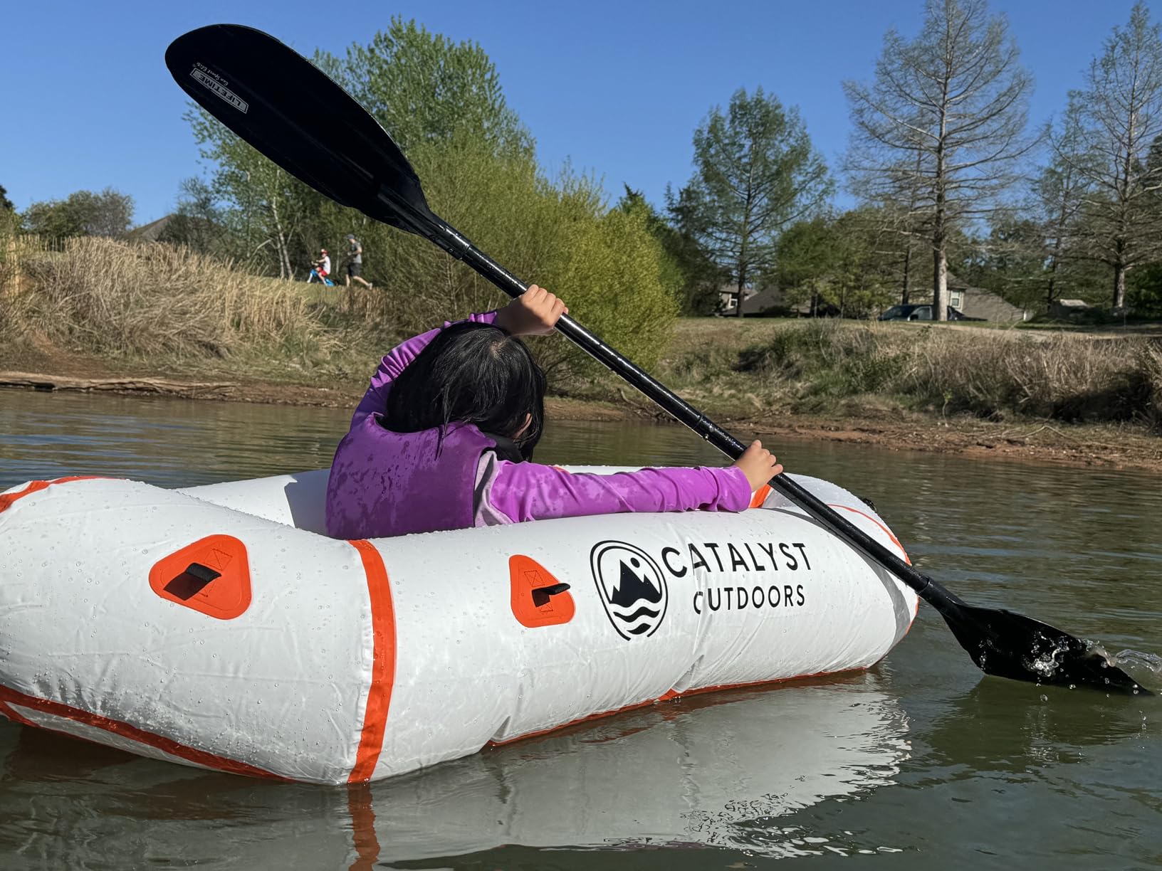 Ultra-Lightweight Inflatable Kayak for Adults & Kids - 1 Person Packraft, Durable TPU, Compact, Rapid Inflate, Ideal for Fishing & Adventure customer photo 1