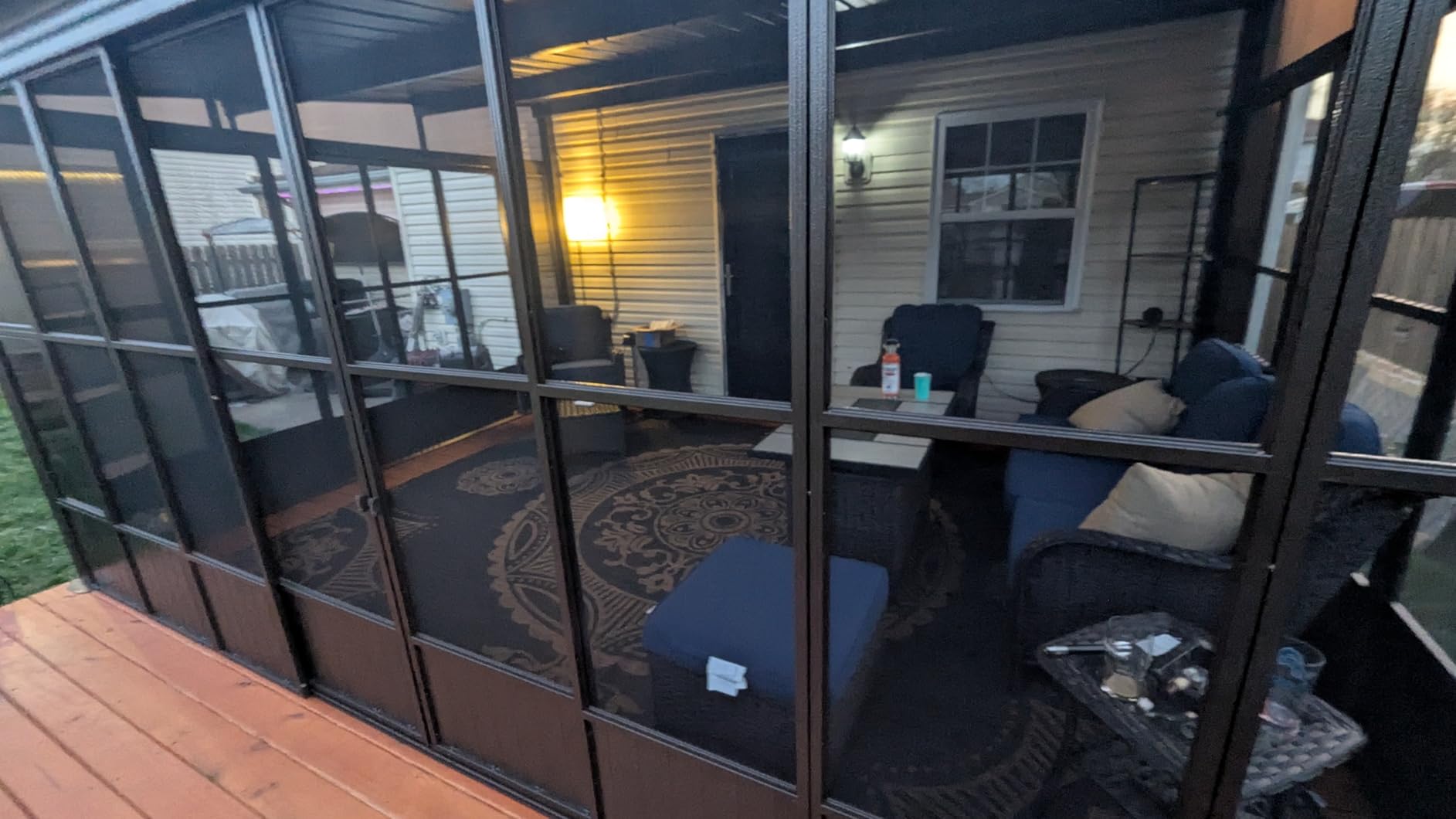 Domi 12x16 Wall Mounted Sunroom Outdoor Solarium Aluminum Lean to Gazebo customer photo 2