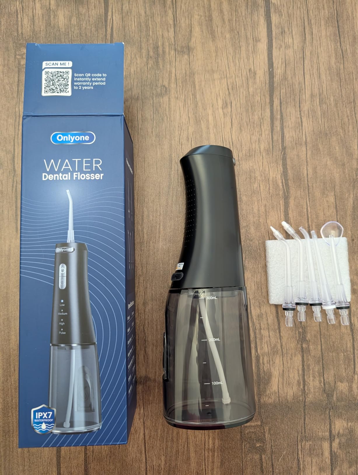 Onlyone Water Flosser with Adjustable Water Pressure for Daily Oral Care | Rechargeable Portable Oral Irrigator for Orthodontic & Sensitive Gums, Cordless for Home and Travel Use,300ML Larger Tank customer photo 1