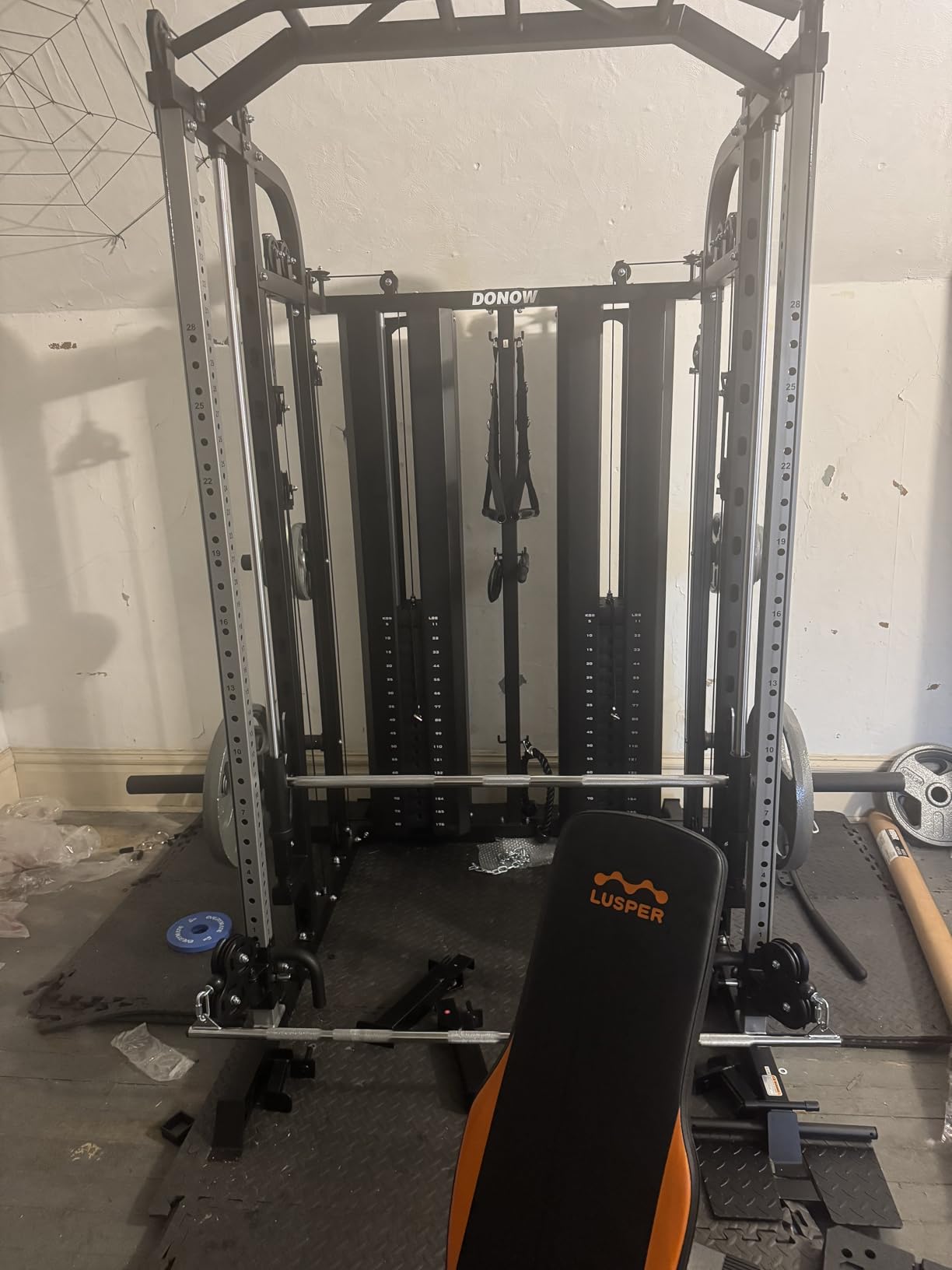 DONOW Smith Machine with Weight Stacks Home Gym System Cable Crossover customer photo 2