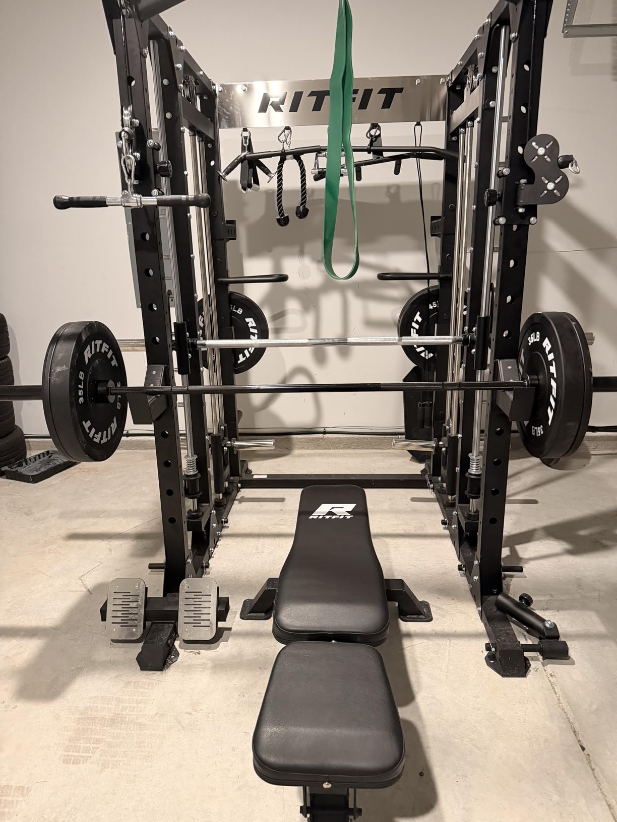 HANDBODE 7 ft Olympic Barbell, 45 lb Weight Bar, 2-Inch Sleeves | 1000-Pound Capacity, Hybrid Needle Bearings, Brass Bushings, 28 mm Knurl, Dual Grip Marks, Squats, Deadlifts, Bench Presses customer photo 2
