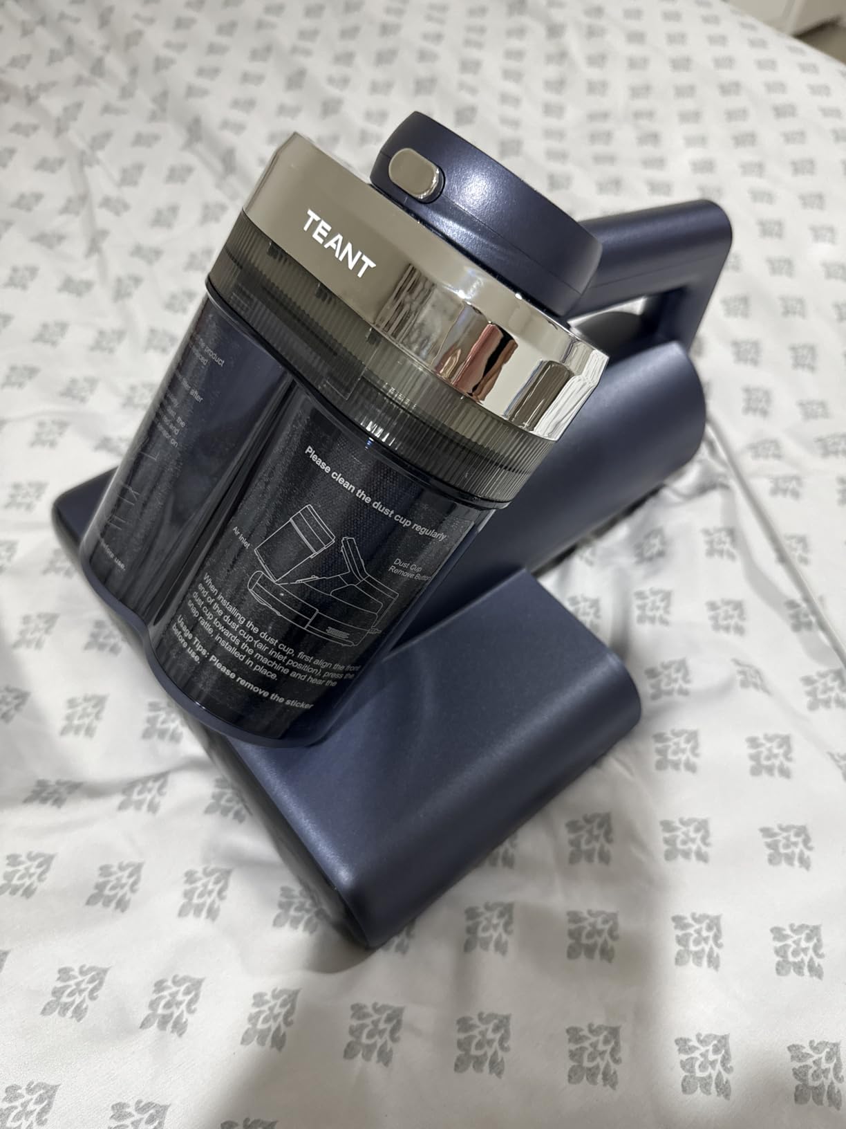 Teant Mattress Bed Vacuum Cleaner, 16 kPa Suction & 253.7nm UV-C, MV-Blue | 2-Speed Mattress Vacuum with 33000 RPM Tapping, UV-C, Ultrasonic, 149℉ Heat, Anion, HEPA, Deep Clean for Bed and Pet Hair customer photo 2