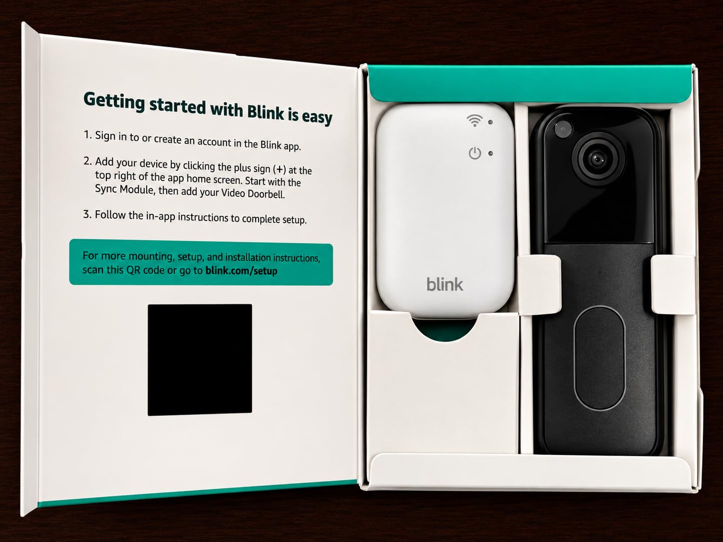 Blink Video Doorbell – Head-to-toe HD view, two-year battery life, and simple setup. Sync Module Core included – System (Black) customer photo 2