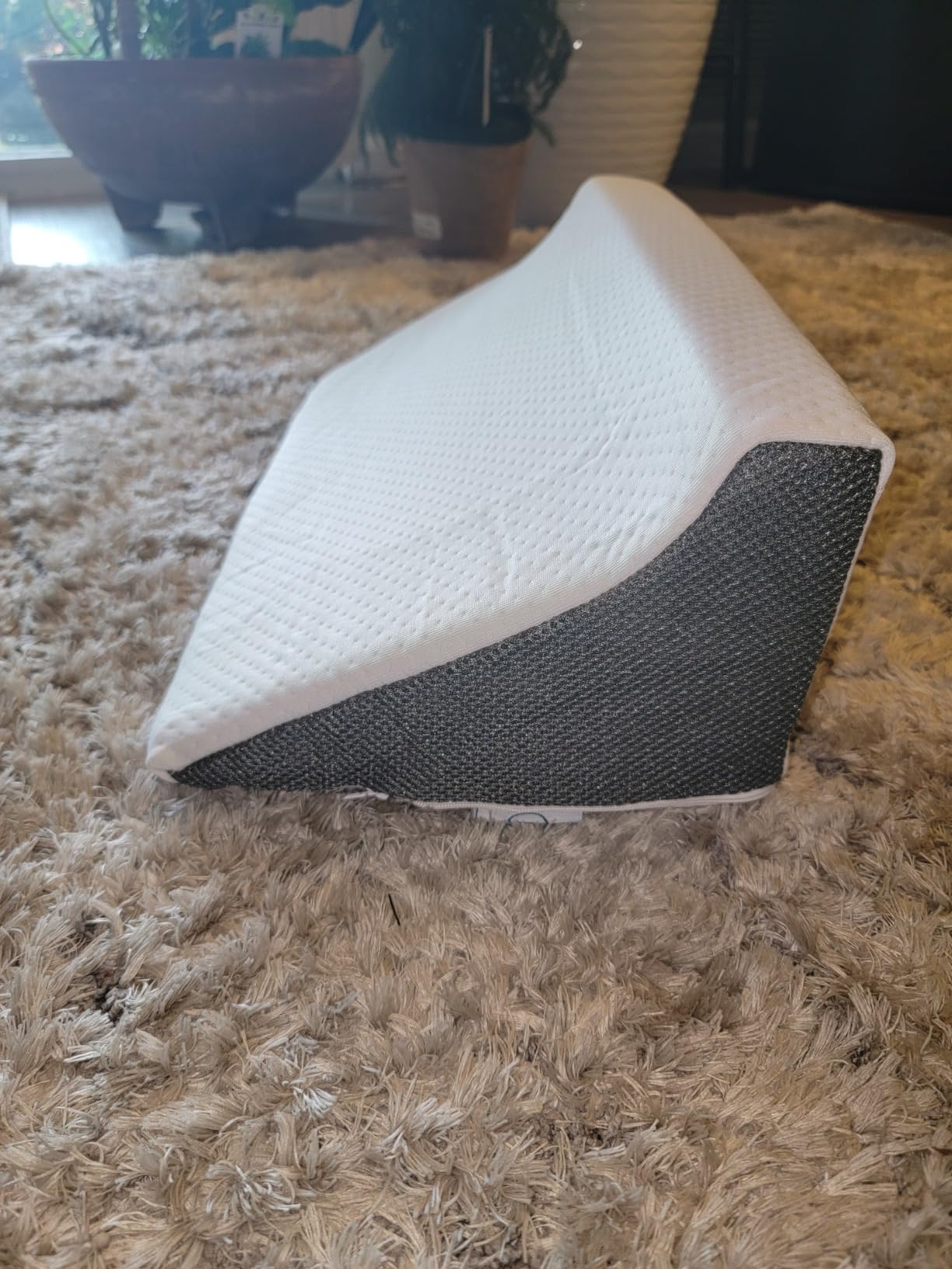 Body Positioner Wedge Pillow for Side Sleeping Support | Back and Leg Support, Body Positioning, Pregnancy Support, Ankle Elevation, Memory Foam, Machine Washable Cover customer photo 1