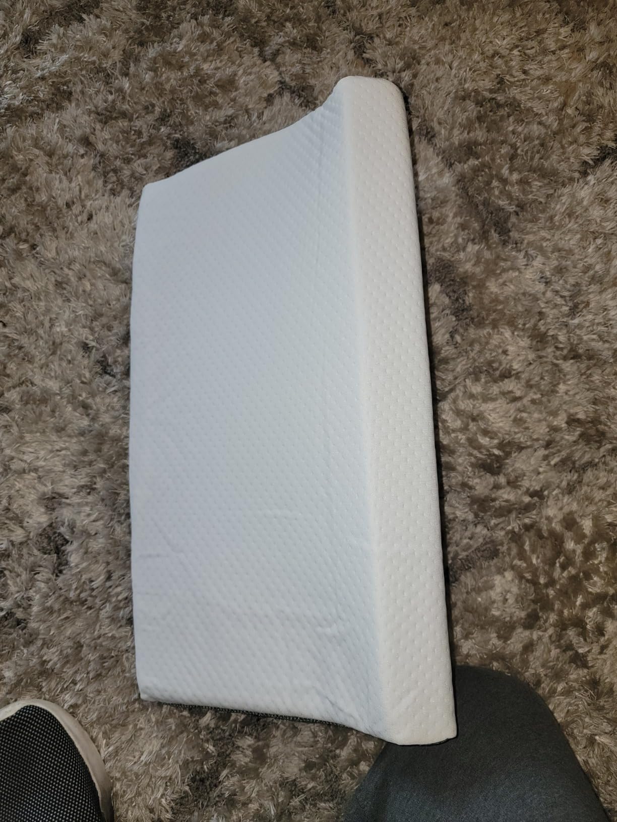 Body Positioner Wedge Pillow for Side Sleeping Support | Back and Leg Support, Body Positioning, Pregnancy Support, Ankle Elevation, Memory Foam, Machine Washable Cover customer photo 2