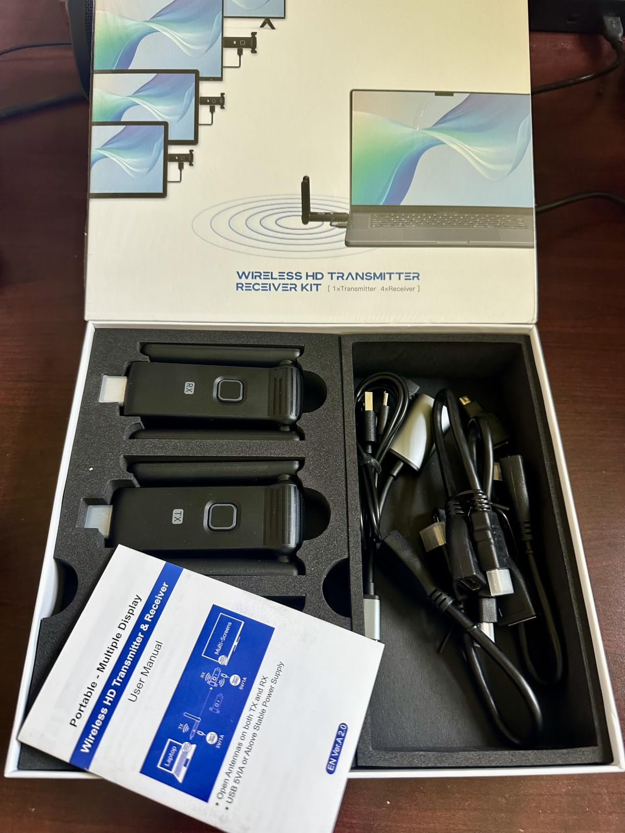 Wireless HDMI 4 Receivers and Transmitter,Up to 6 RX,Extender Plug and Play customer photo 2