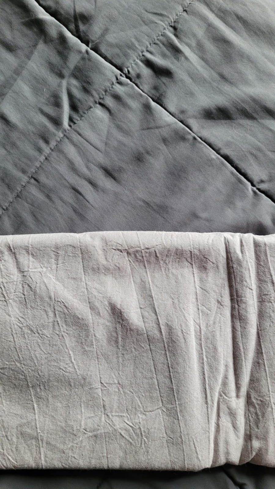 NSNLGSGC 100% Washed Cotton Weighted Blanket Cover, Beige, 48