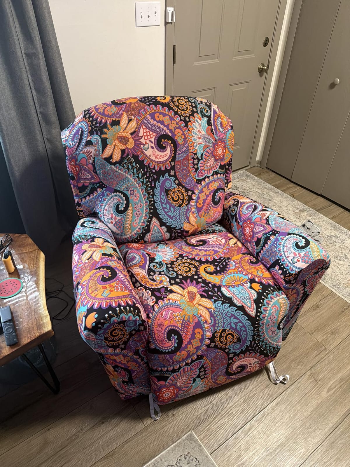NILUOH Recliner Covers 4 Pieces Stretch Lazy Boy Recliner Chair Covers That Stay in Place, Covers for Electric Power Lift Reclining Chair, Washable Furniture Protector for Pet, Kids, Living Room customer photo 2