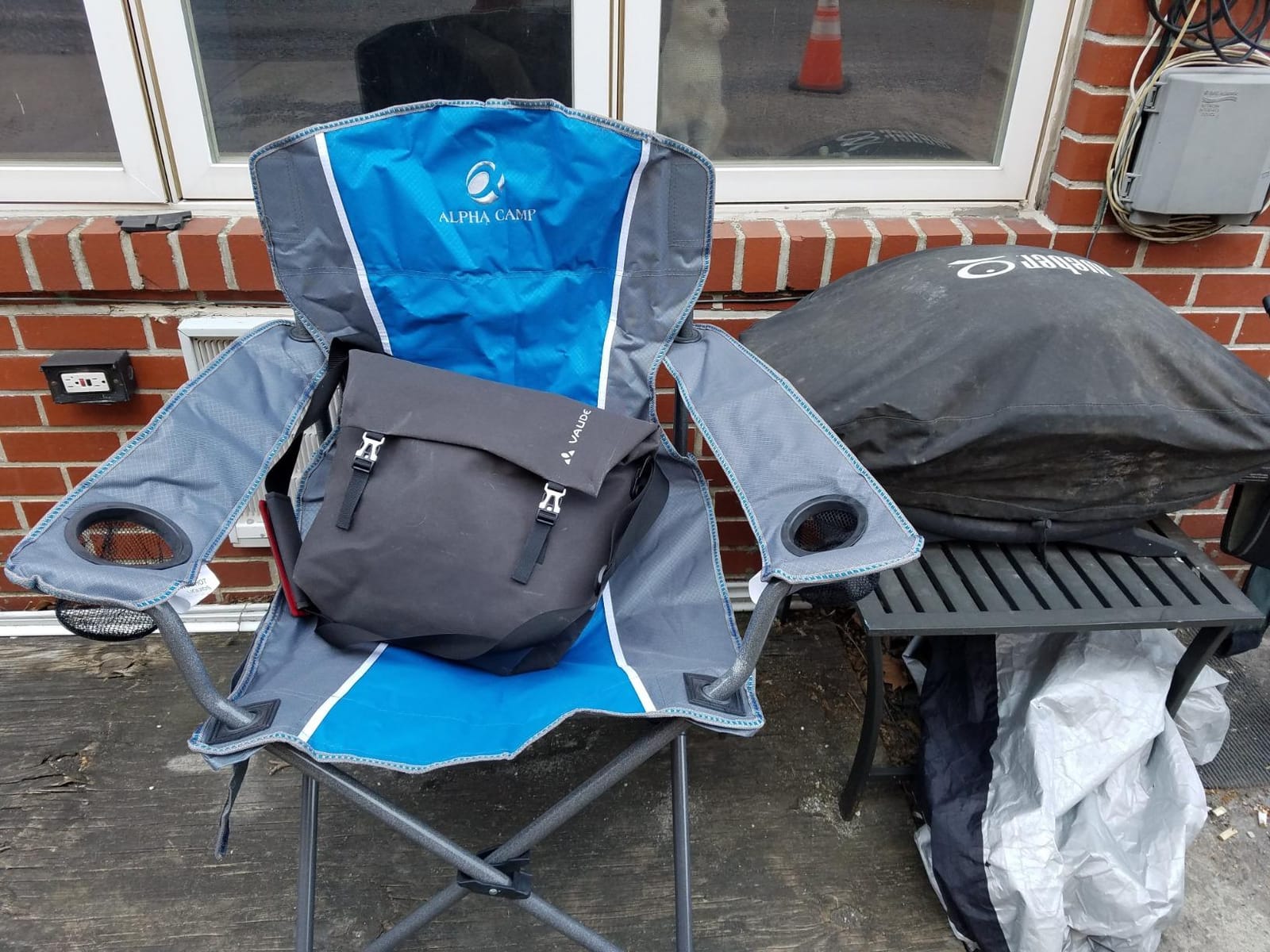 ALPHA CAMP Oversized Camping Folding Chair - Heavy Duty Steel Frame Support 350 LBS, Collapsible Padded Arm With Cup Holder, Quad Lumbar Back, Portable for Outdoor/Indoor customer photo 2