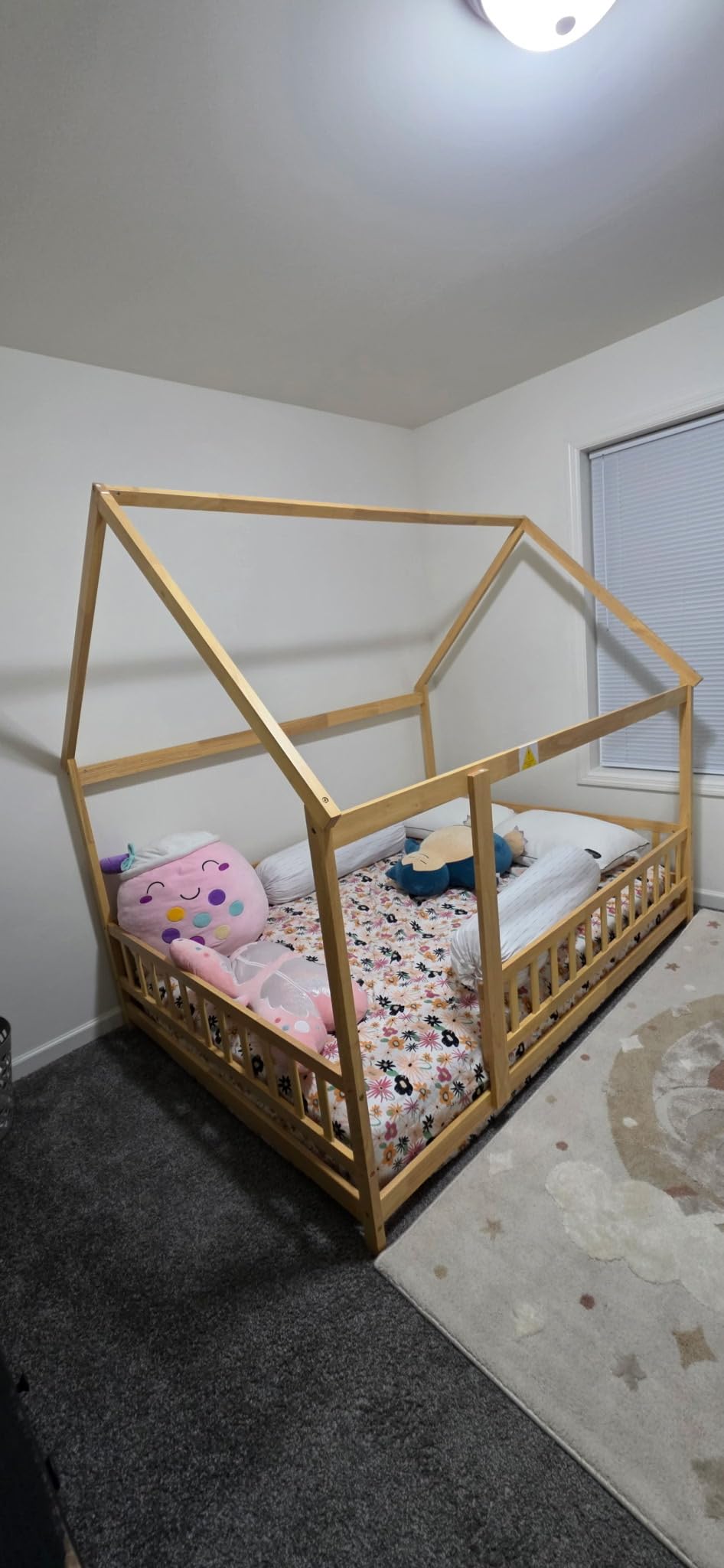 PVWIIK Twin Size Montessori Toddler Floor Bed with Wood Slats for Girls and Boys customer photo 1