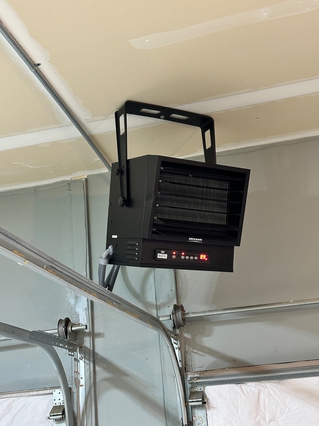 ROVSUN 6000W Electric Garage Heater with Remote & APP Control, Digital Fan-Forced Ceiling Mount Heater with Thermostat, 12H Timer & Overheat Protection, 240V Hardwired for Workshop Factory customer photo 2