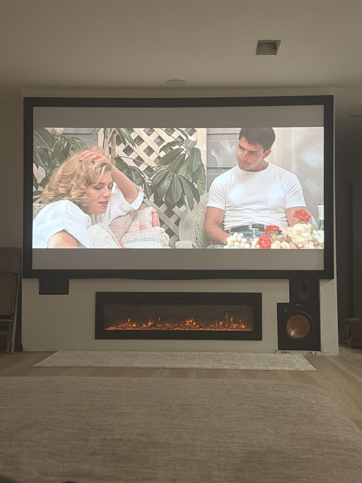 EUHOMY 50 Inch Electric Fireplace Recessed and Wall Mounted customer photo 1