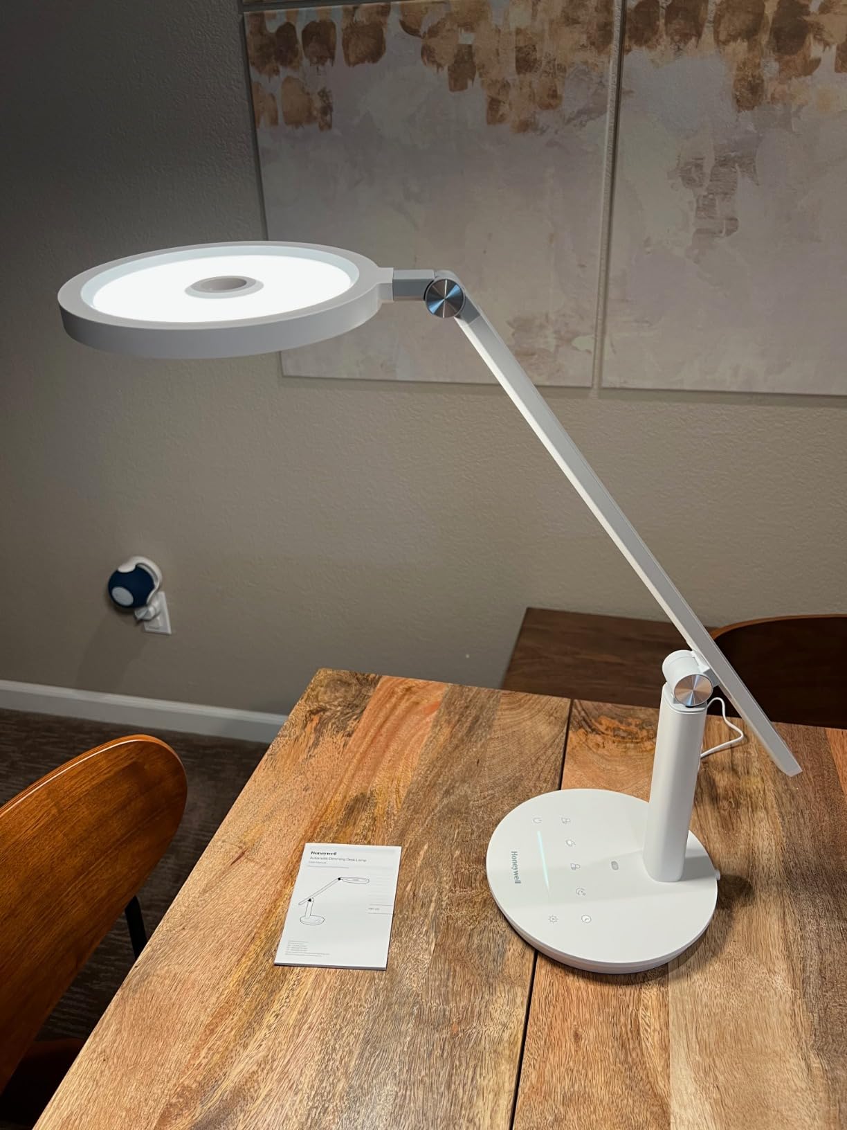Honeywell H6 Desk Lamp for Home Office, Dimmable Reading Table Light, White | Sunturalux CRI≥97, RG0 Low Blue Light, Flicker-Free, 800LM Dimmable with Timer for Webcam, Study, Office & Bedroom customer photo 2