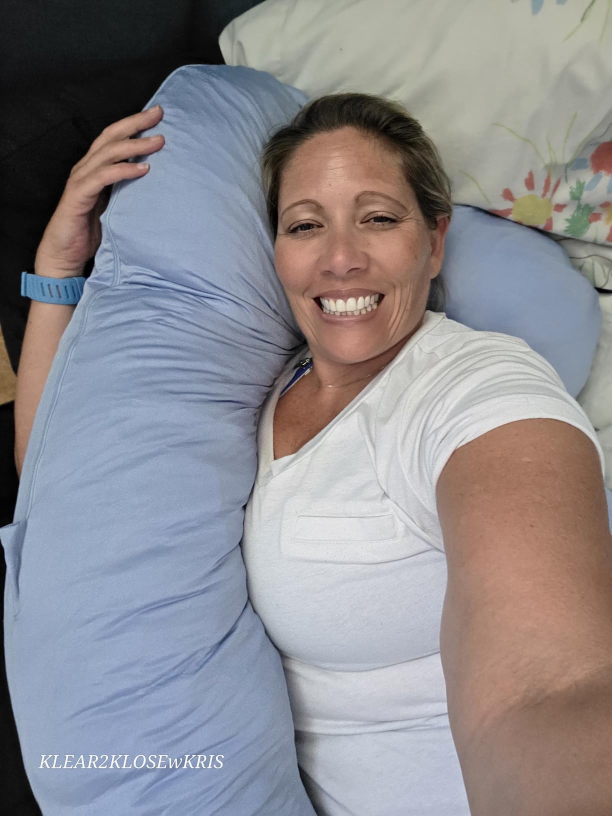 Cooling Pregnancy Pillows for Sleeping, 65'' Full Body Pillow | Sasttie Maternity Pillow, OEKO-TEX, Down Alternative, Removable Cover customer photo 2
