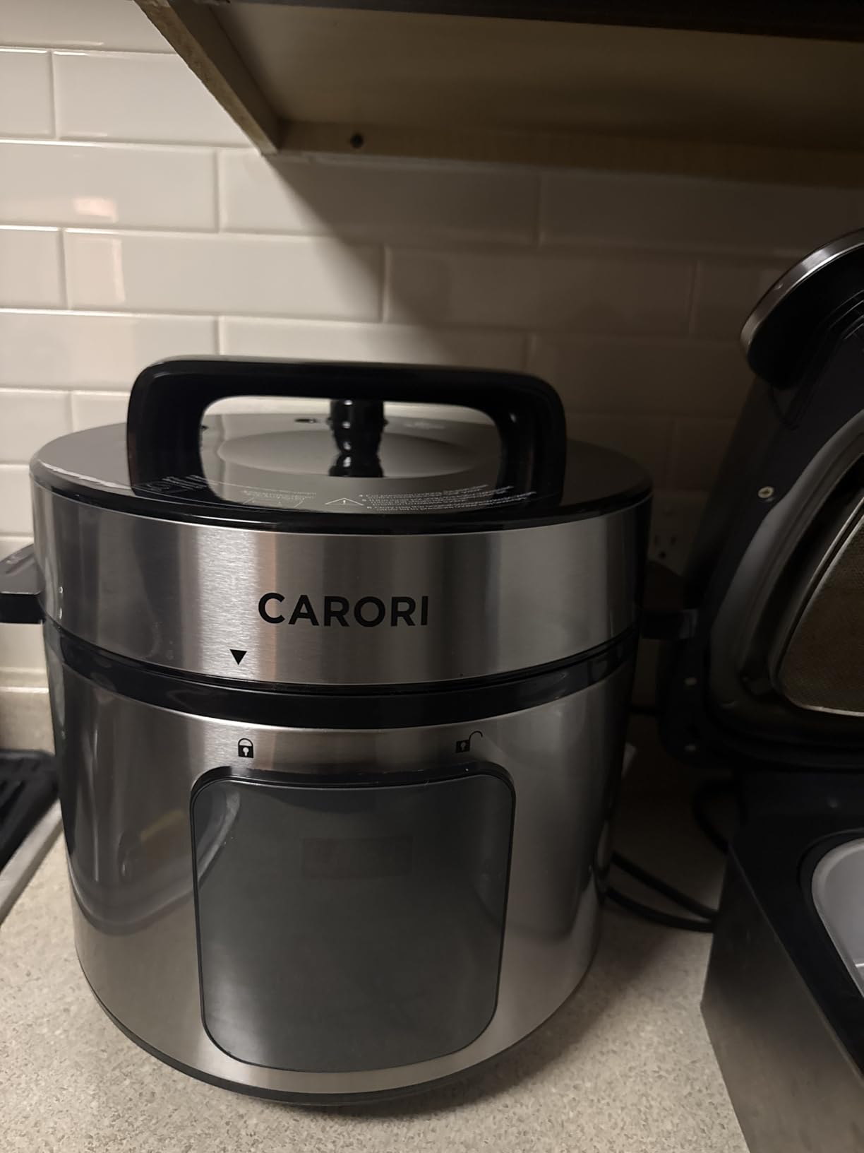 CARORI 1200W 12-in-1 Electric Pressure Cooker 8Qt, Stainless Steel Pressure Cooker, Slow Cook Rice Cooker Steamer Sauté, Yogurt Maker, Warmer & Sterilizer with Recipe, Safer Venting Design, Black customer photo 1