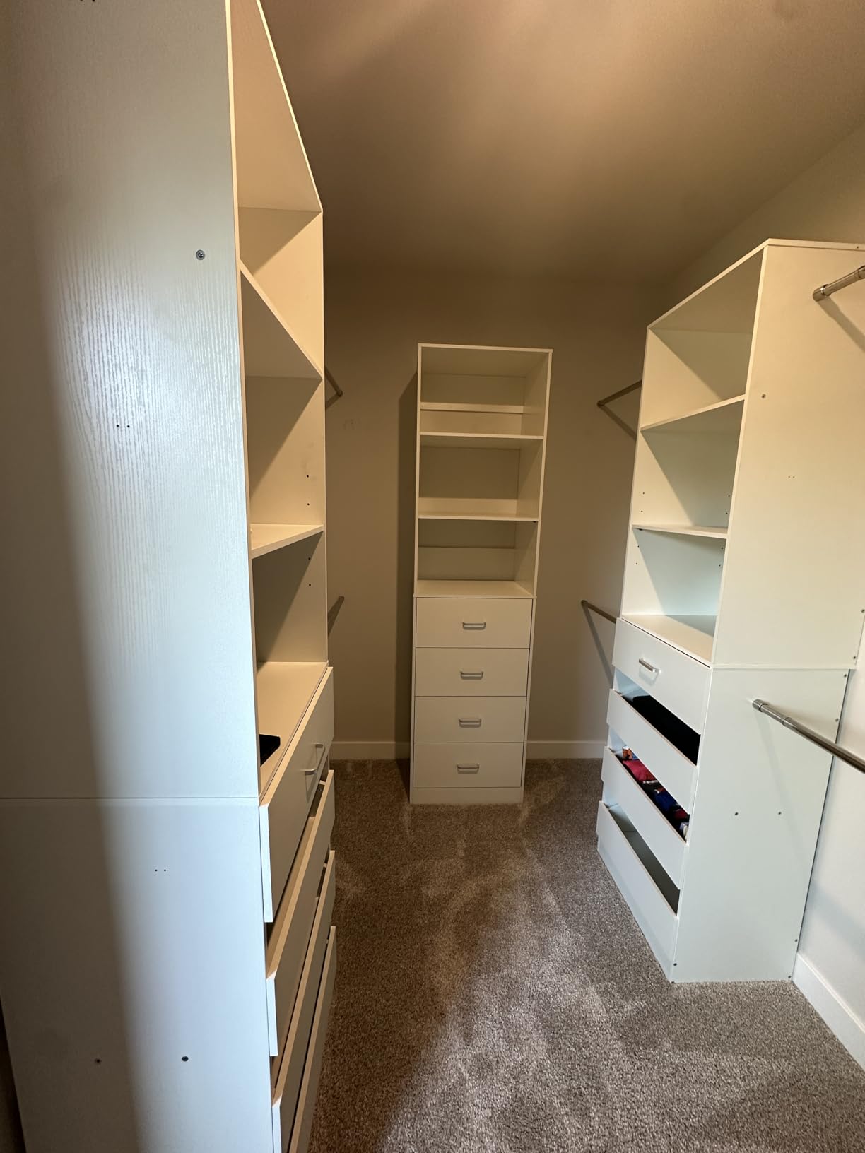 Aheaplus Closet System, 4-9Ft Closet Organizer with 4 Wooden Drawers, White customer photo 1