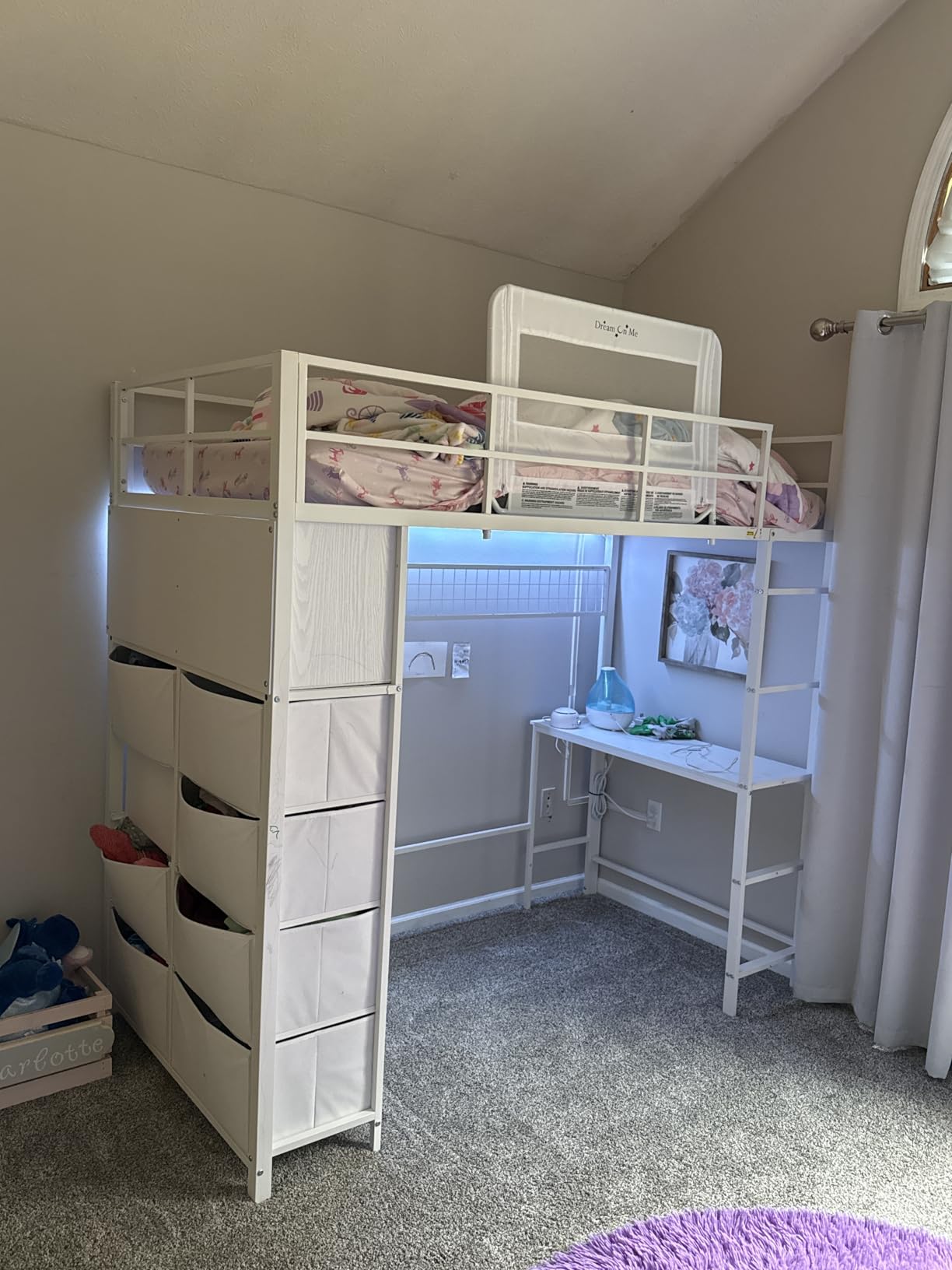 ADORNEVE Twin Size Loft Bed with Desk and 8 Storage Drawers, Rustic Brown customer photo 2