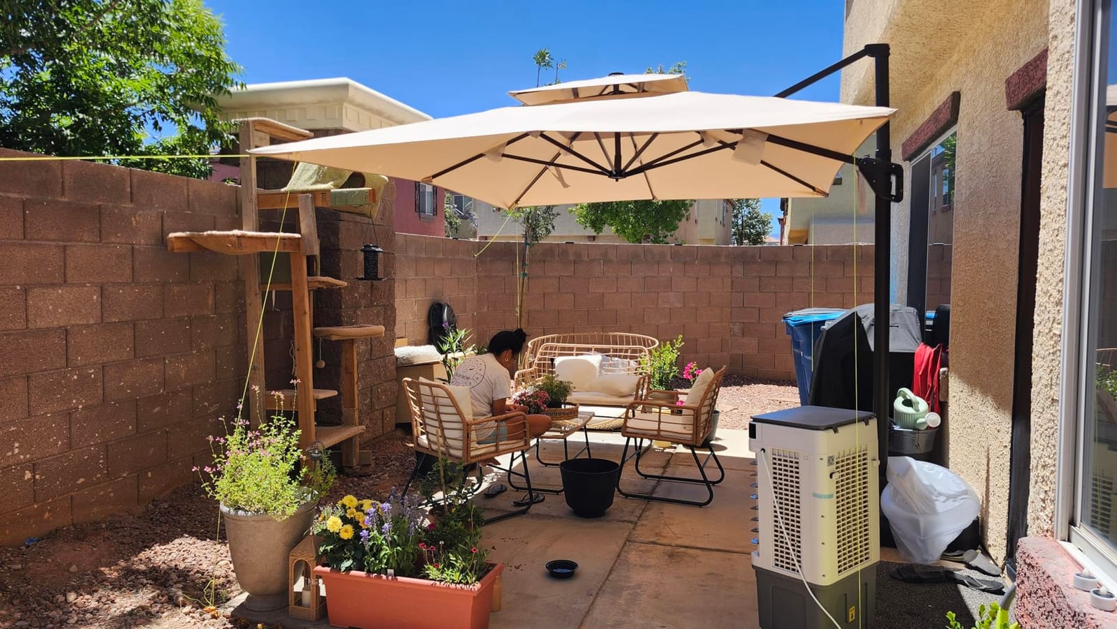 9' X 12' Cantilever Patio Umbrella Rectangular Outdoor Umbrellas customer photo 1