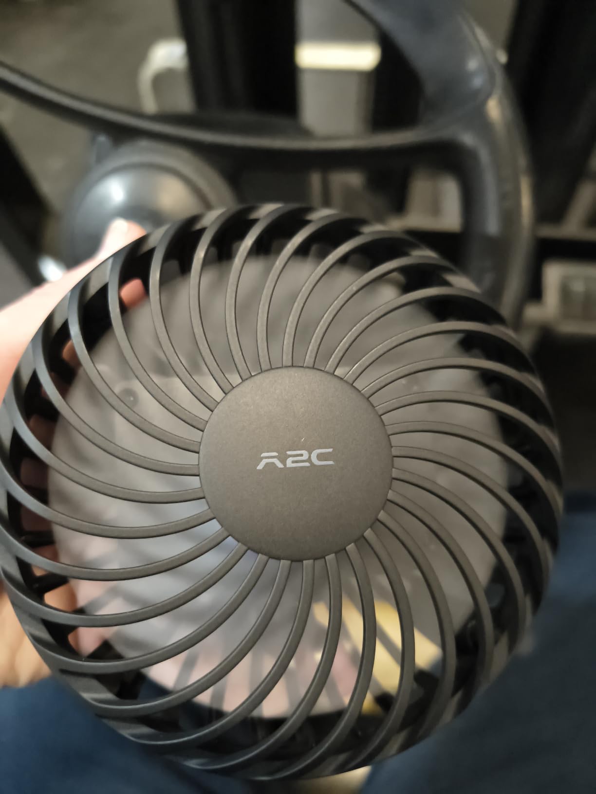 A2C Golf Cart Fan Rechargeable Magnetic Base Battery Operated Portable Fan customer photo 1
