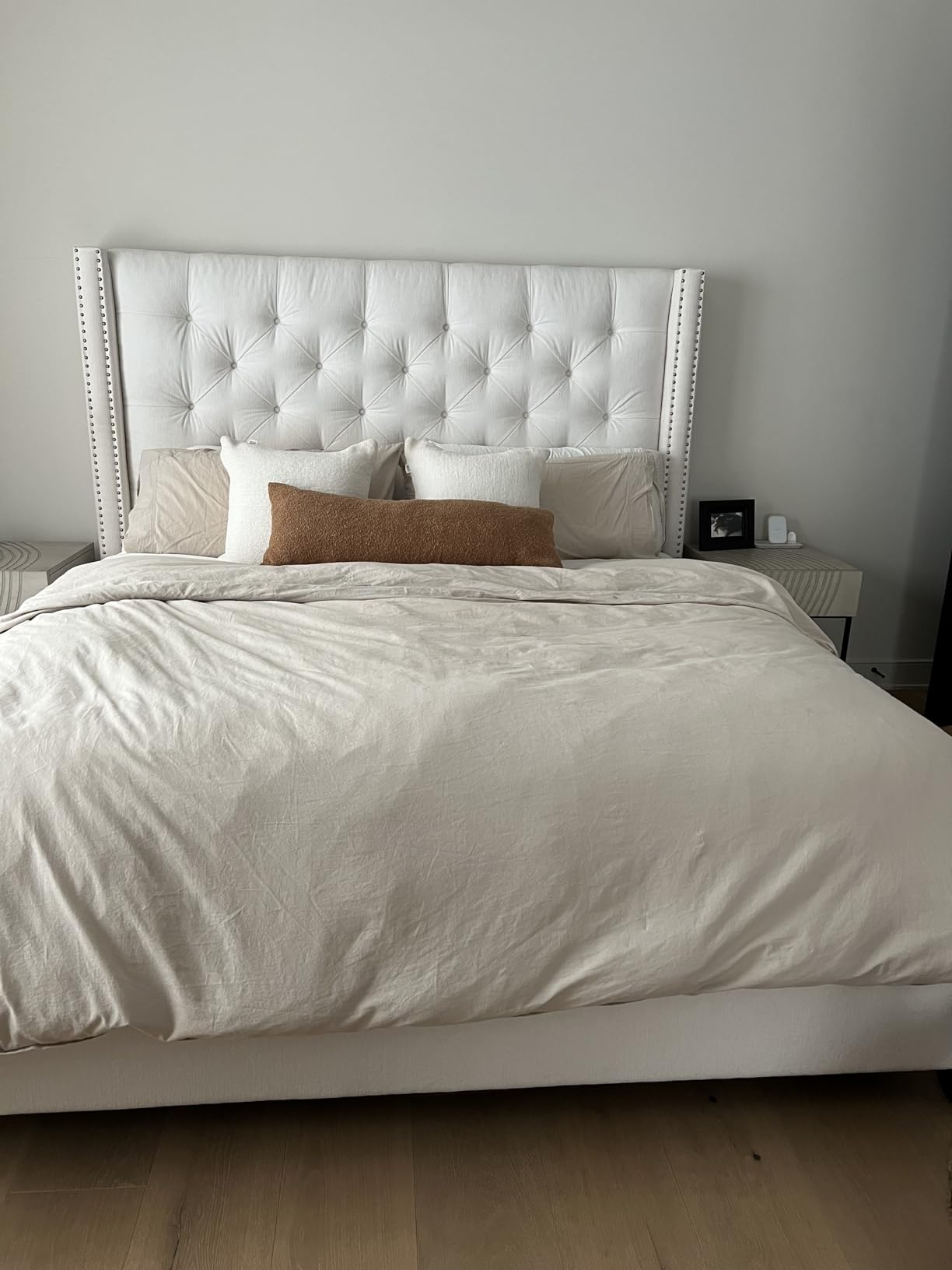 SONORO KATE 100% French Linen Queen Duvet Cover Set,Zipper Closure,3PC | Natural French Flax,Soft Breathable for Hot Sleepers,Moisture Wicking & Durable,4 Corner Ties,Natural Linen customer photo 1