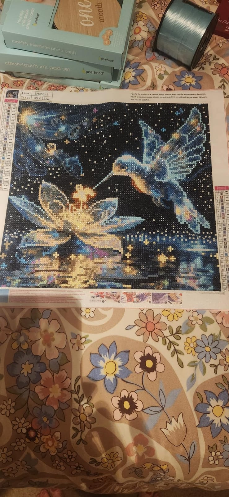 Hummingbird Diamond Art Kits For Adults,DIY Bird Diamond Painting Kits | Full Round Drill Diamond Dots For Adults,5D Gem Art Painting Kit Art And Crafts For Adults Home Wall Decor 14 X 14inch customer photo 1