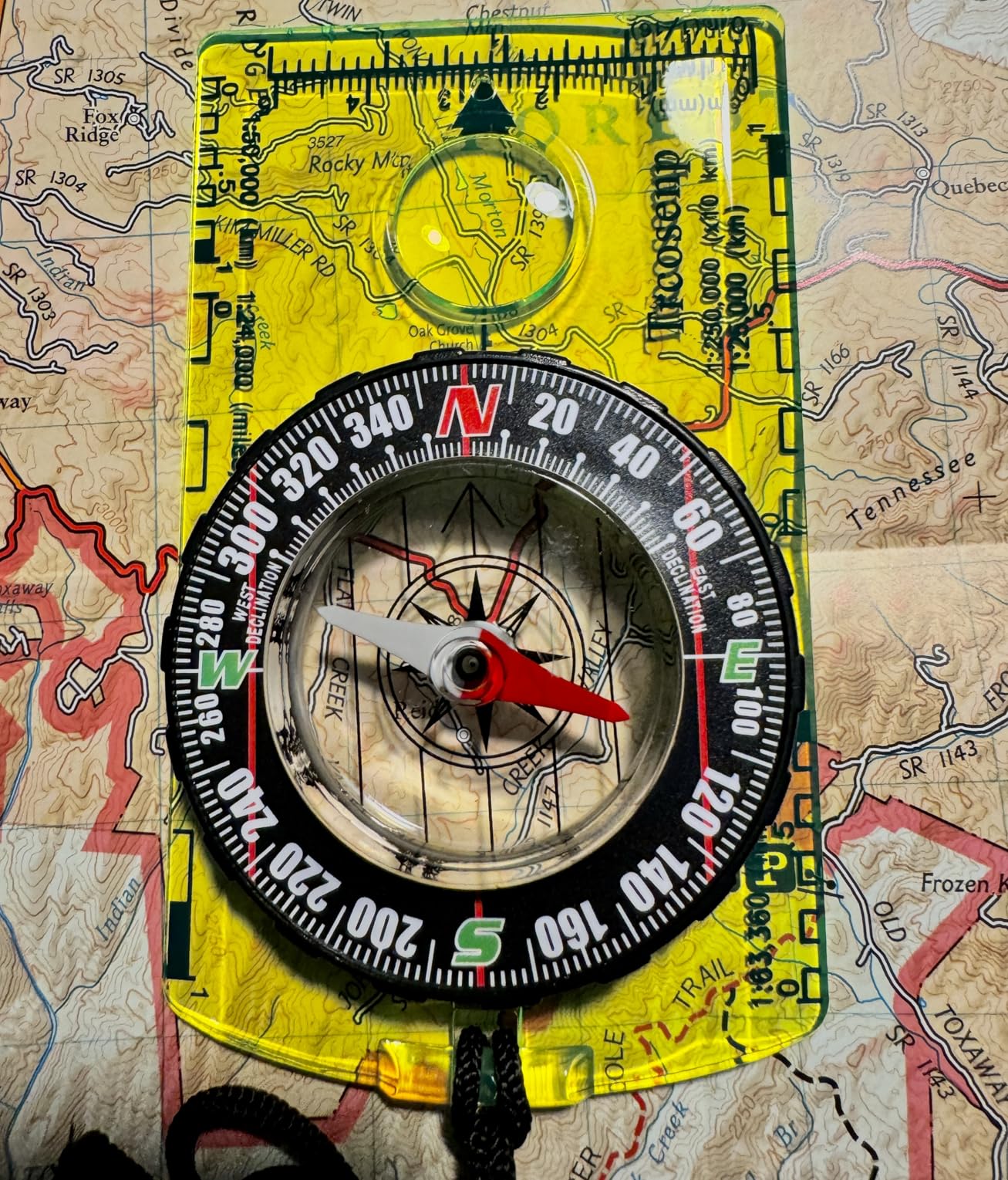 Outdoor Compass with Adjustable Declination, Magnifier, Ruler, Scale, Multifunctional Kids Waterproof Compass for Map Reading, Hiking, Camping, Navigation and Survival. customer photo 2