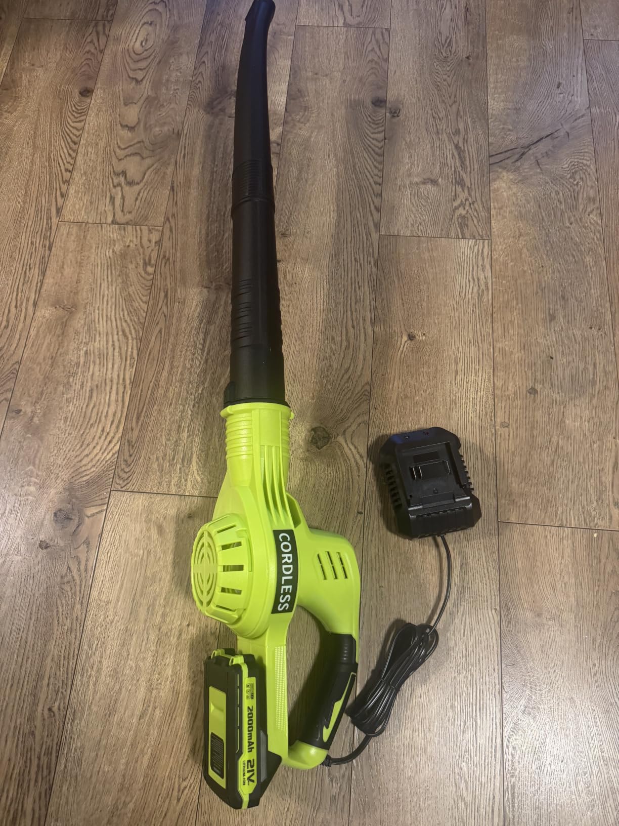 Leaf Blower Cordless 21V Electric with 2 Batteries and Charger Lightweight customer photo 1