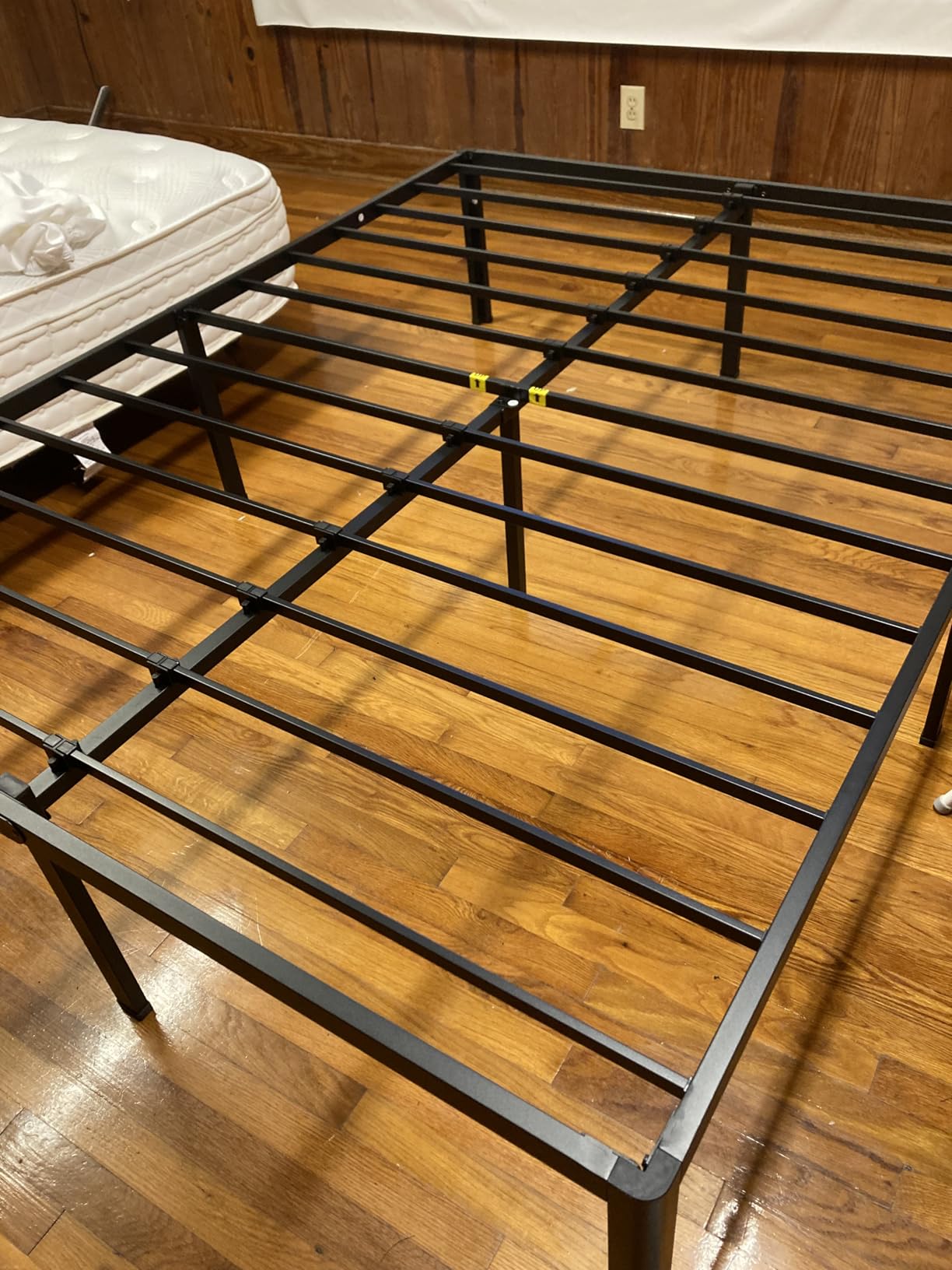 NKZ 18 Inch Queen Size Metal Platform Bed Frame with Round Corner Legs | Noise Free, Easy Assembly, Heavy Duty 3500LBS Load Capacity, No Box Spring Needed, 4 Mattress Stoppers, Under-Bed Storage customer photo 2