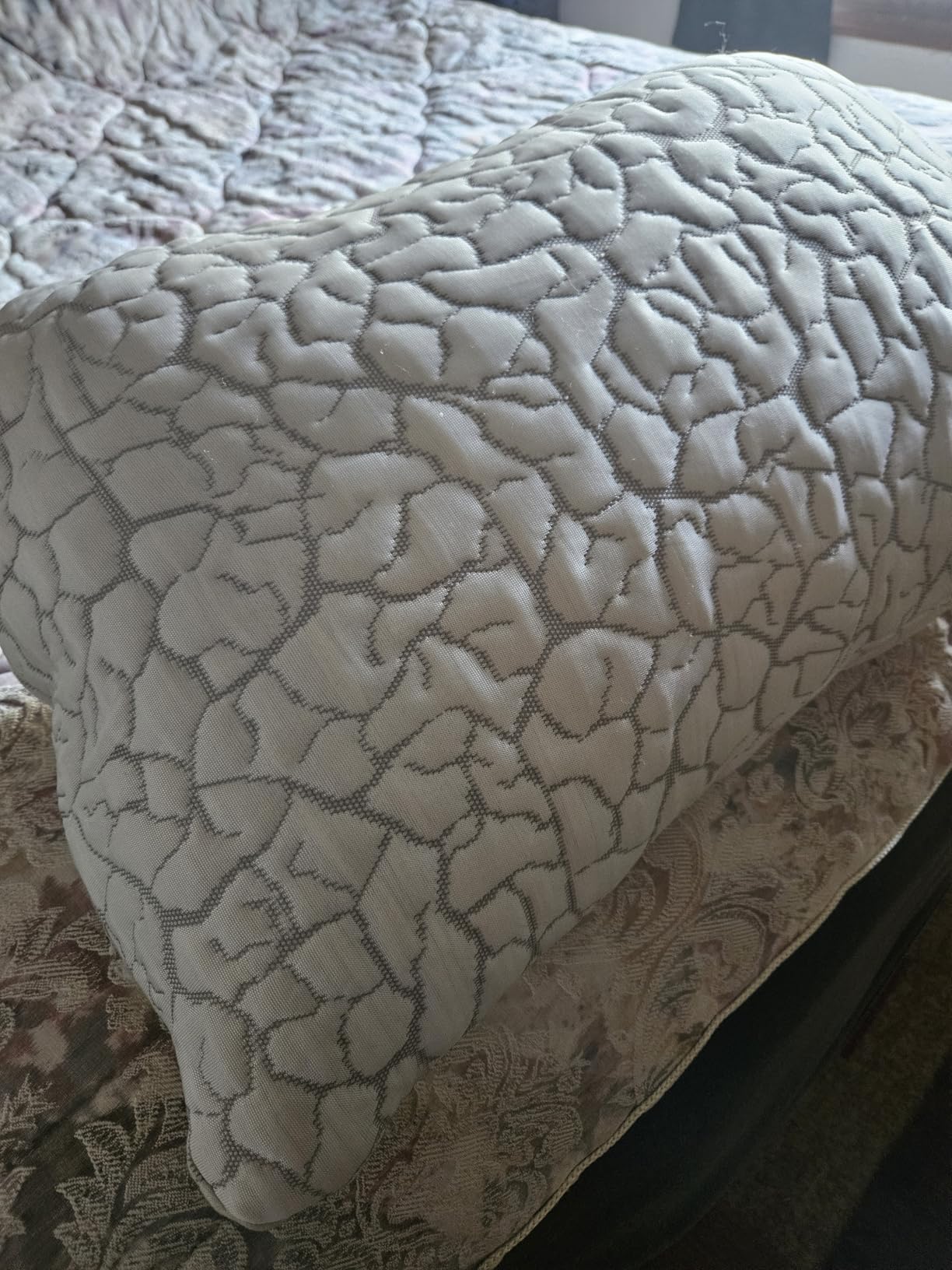 Cooling Pillows Queen Size Set of 2, Memory Foam Firm Bed Pillows | Adjustable, For Hot Sleeper, Side Back Stomach Sleeping, Cold Pillow, Neck and Shoulder Pain Relief, Removable Washable Cover customer photo 2