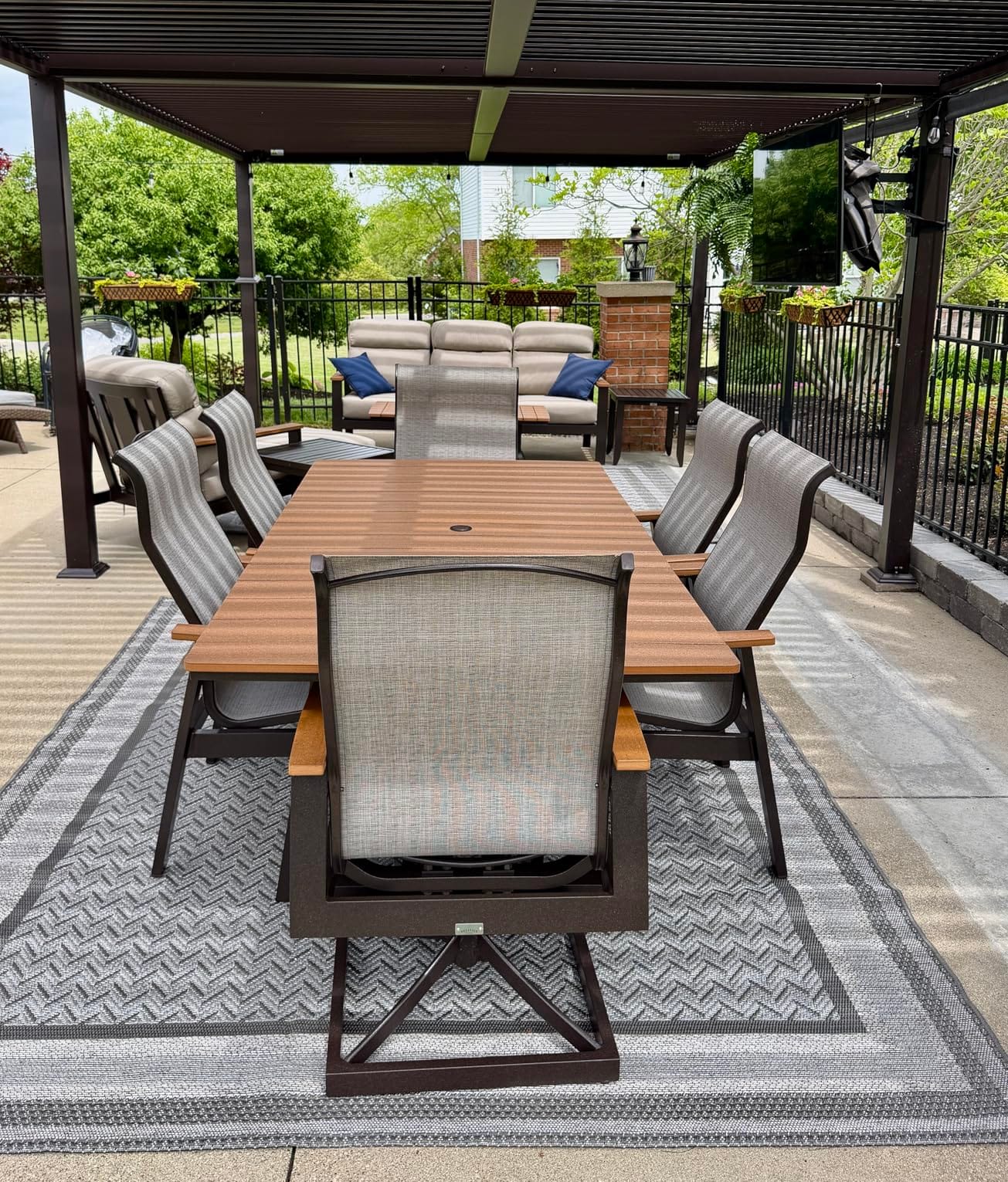 PURPLE LEAF Outdoor Louvered Pergola 10' x 12' Patio Aluminum Gazebo Bronze customer photo 2