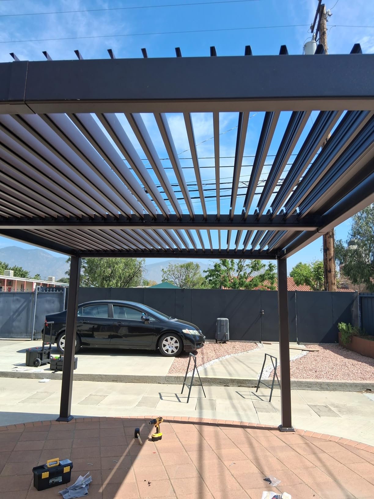 PURPLE LEAF Outdoor Louvered Pergola 13' x 15' Patio Aluminum Gazebo Bronze customer photo 1