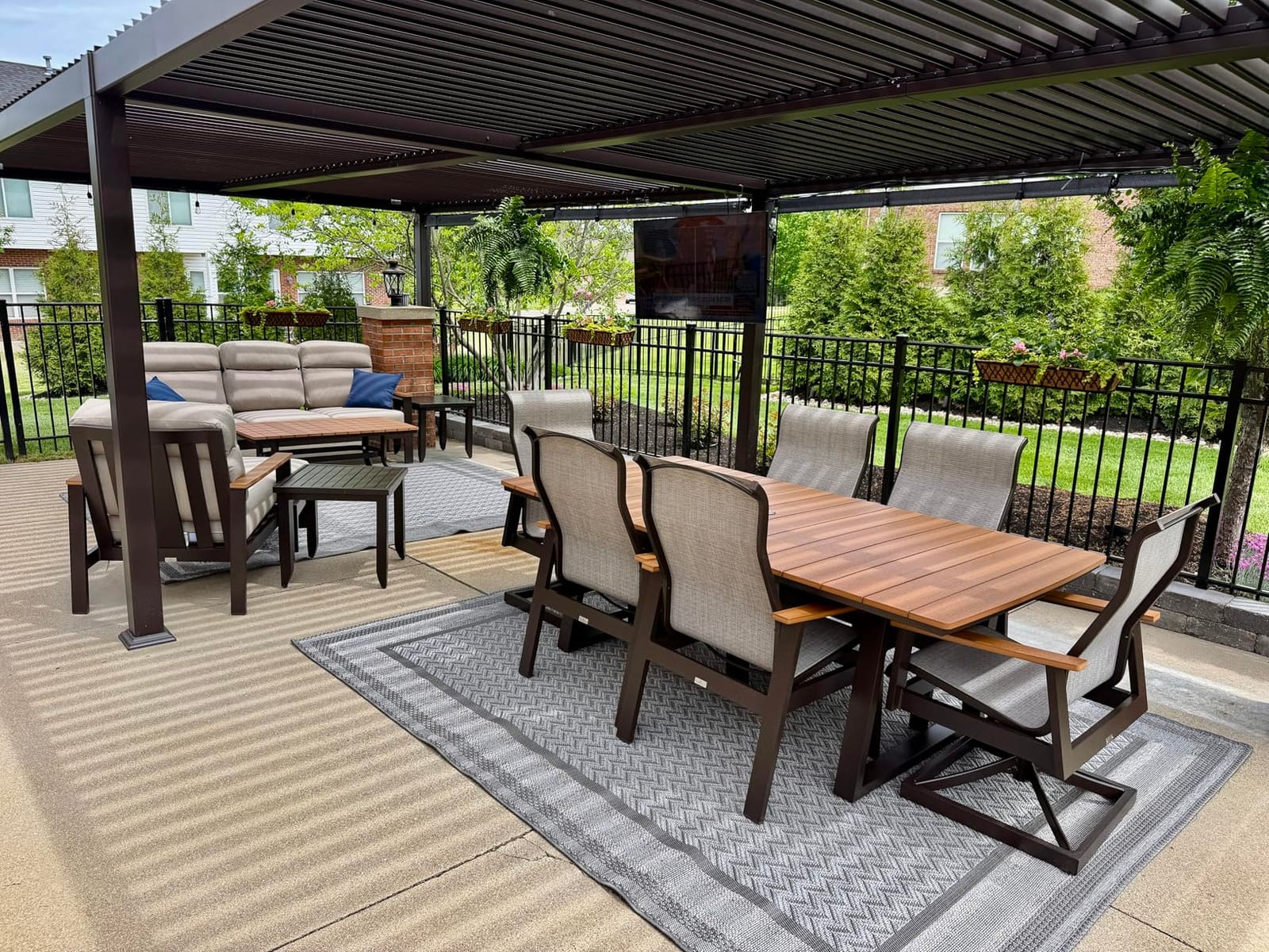 PURPLE LEAF Outdoor Louvered Pergola 13' x 15' Patio Aluminum Gazebo Bronze customer photo 2