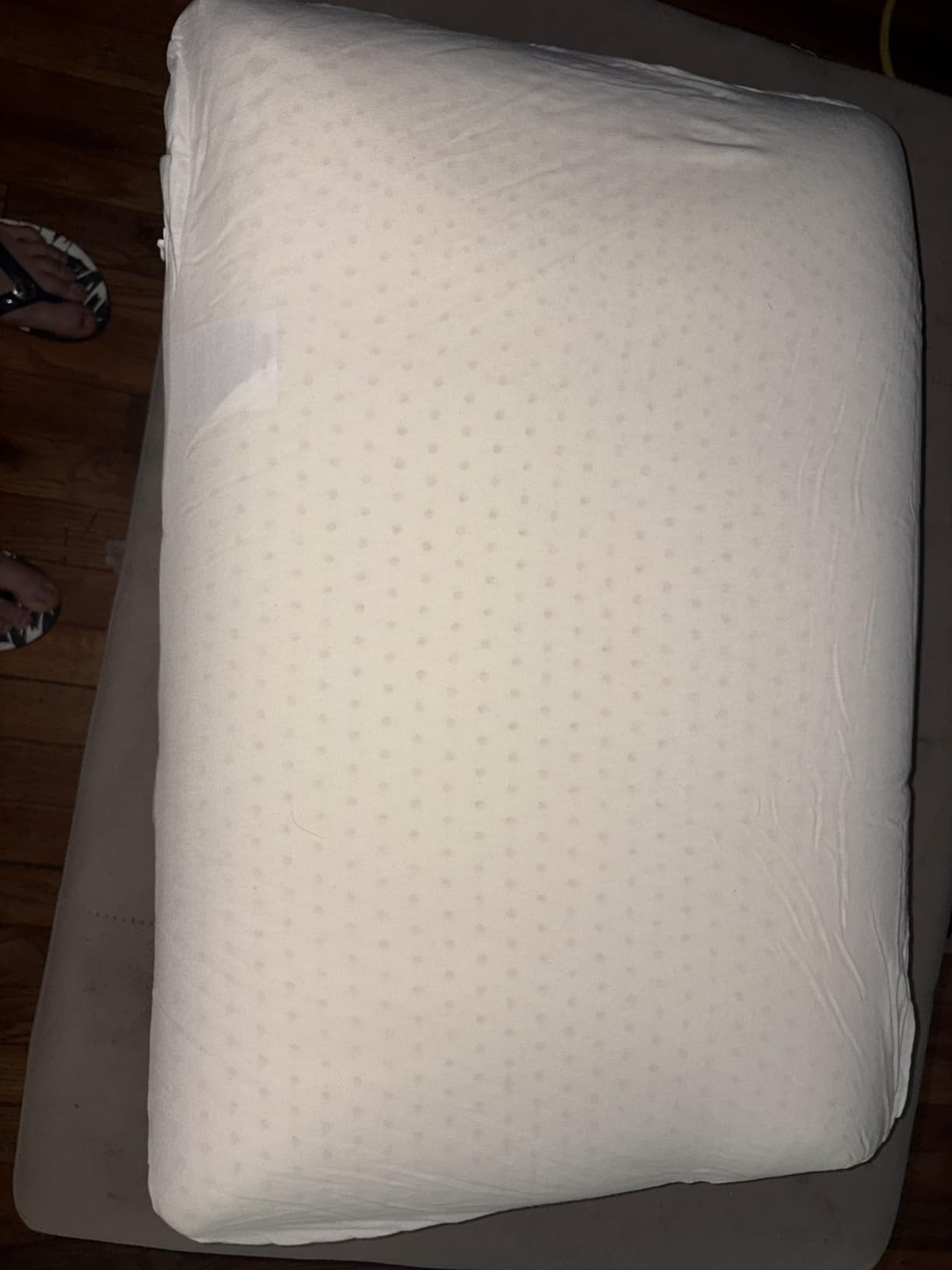 100% Natural Talalay Latex Pillow, Luxury Support Sleeping Bed Pillow for Side, Back, and Stomach Sleepers, Removable Breathable Cotton Cover, Standard (Medium 6.2''H) customer photo 1