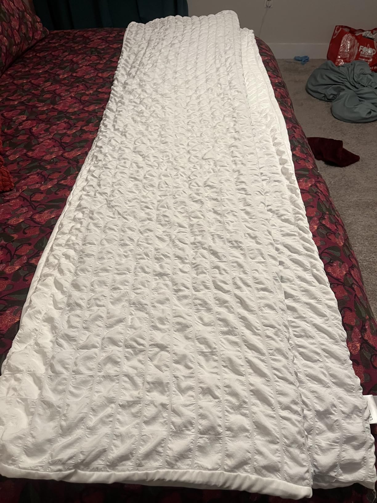 Weighted Blanket Cover 48x72, Dark Grey Removable Duvet Cover for Weighted Blanket, Soft Heavy Blanket Cover with 8 Corner Ties, 16Ties,Zipper Closure, Cover Only customer photo 1