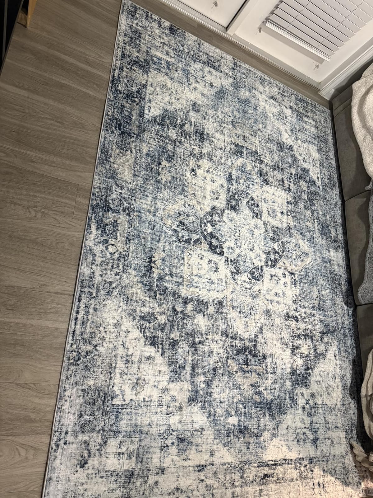 Area Rug 8x10 Washable Rug, Vintage Boho Medallion Rugs Non-Slip Soft Low Pile Large Distressed Rug Indoor Retro Carpet for Living Room Bedroom Dining Room Office Children's Room(Beige, 8'x10') customer photo 2