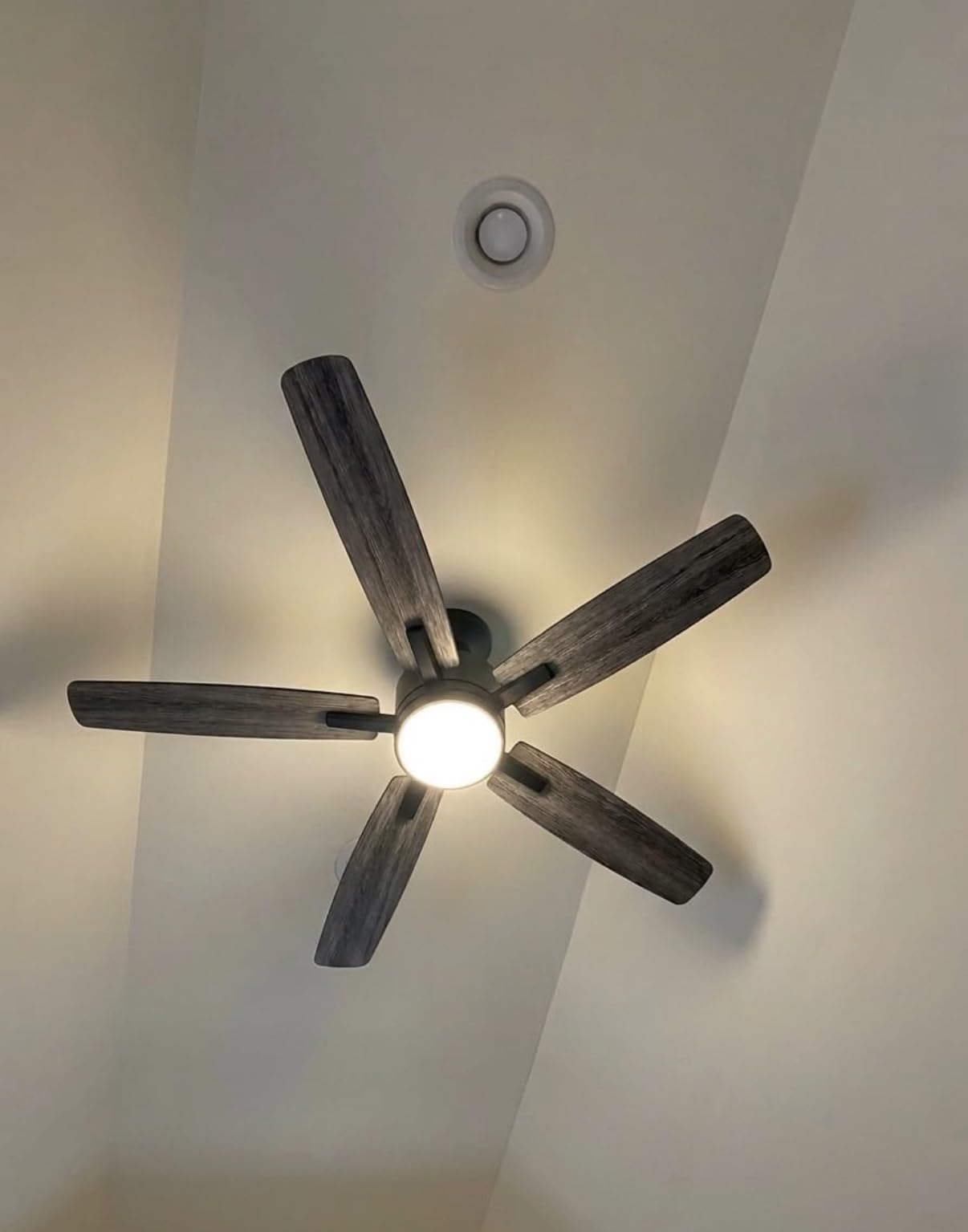Ohniyou 52'' Low Profile Ceiling Fan with Lights, Remote/APP Control, Black customer photo 2