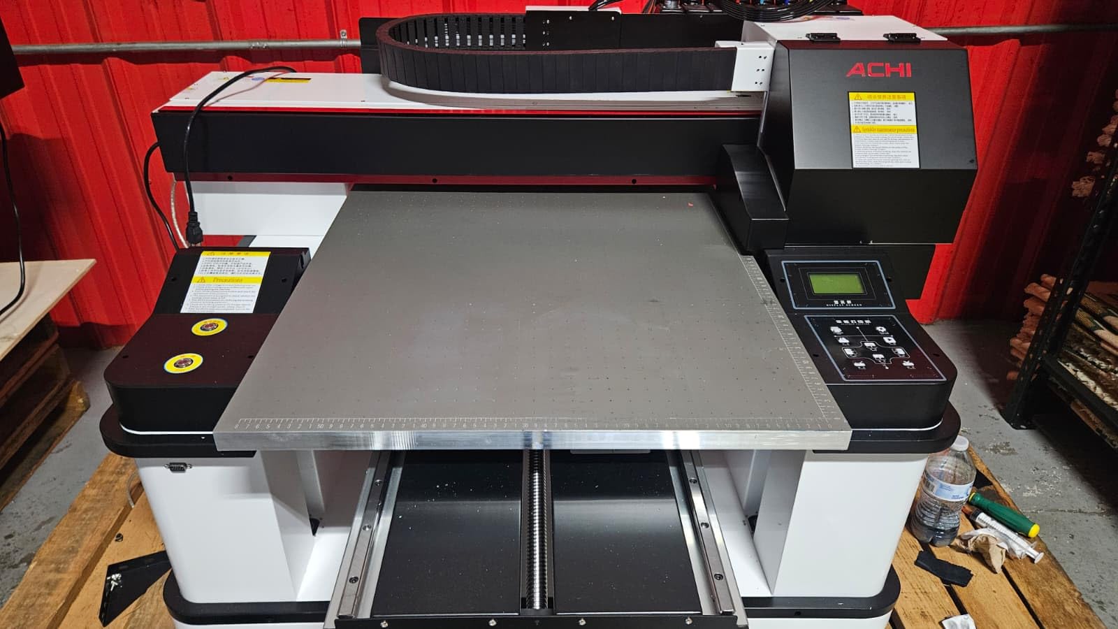 US Stock A1 6090 UV Printer 3pc XP600 12Color Automatic Flatbed + 7 Bottles UV Ink+Varnish + Rotary Printing customer photo 1