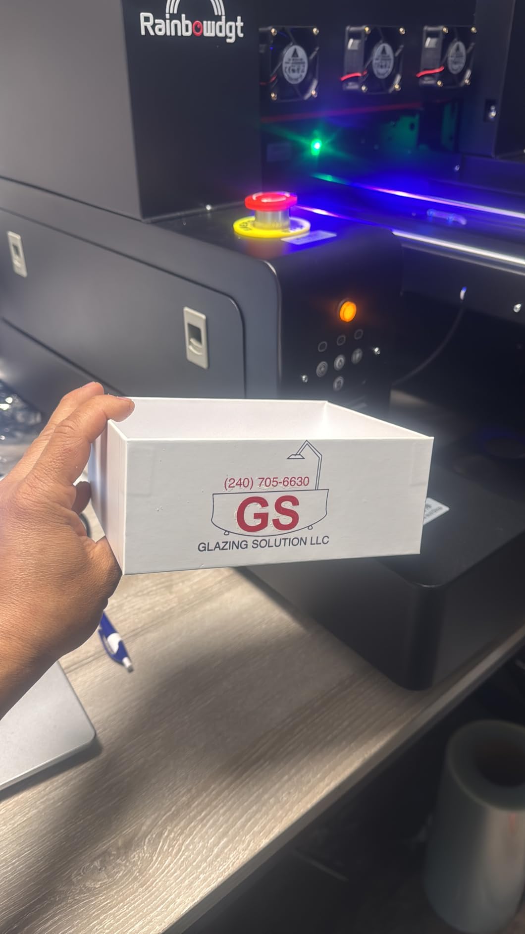 RAINBOWDGT A3 UV Printer Machine,5760x2880 DPI,Bottle Holder & Stickers customer photo 2