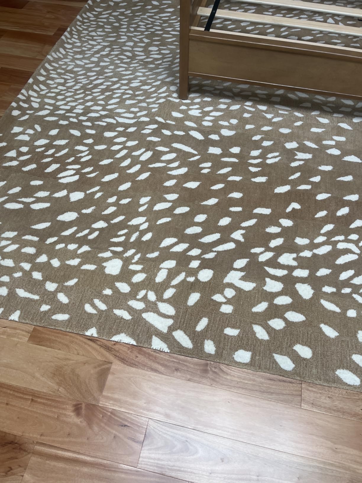 Luxury Handmade 100% Wool Area Rug - Antelope & Cheetah Print | Modern Animal Print Carpet in Neutral Grey, Ivory & Charcoal | Soft, Durable, Contemporary Living Room & Bedroom (Neutral, 5' x 8') customer photo 2