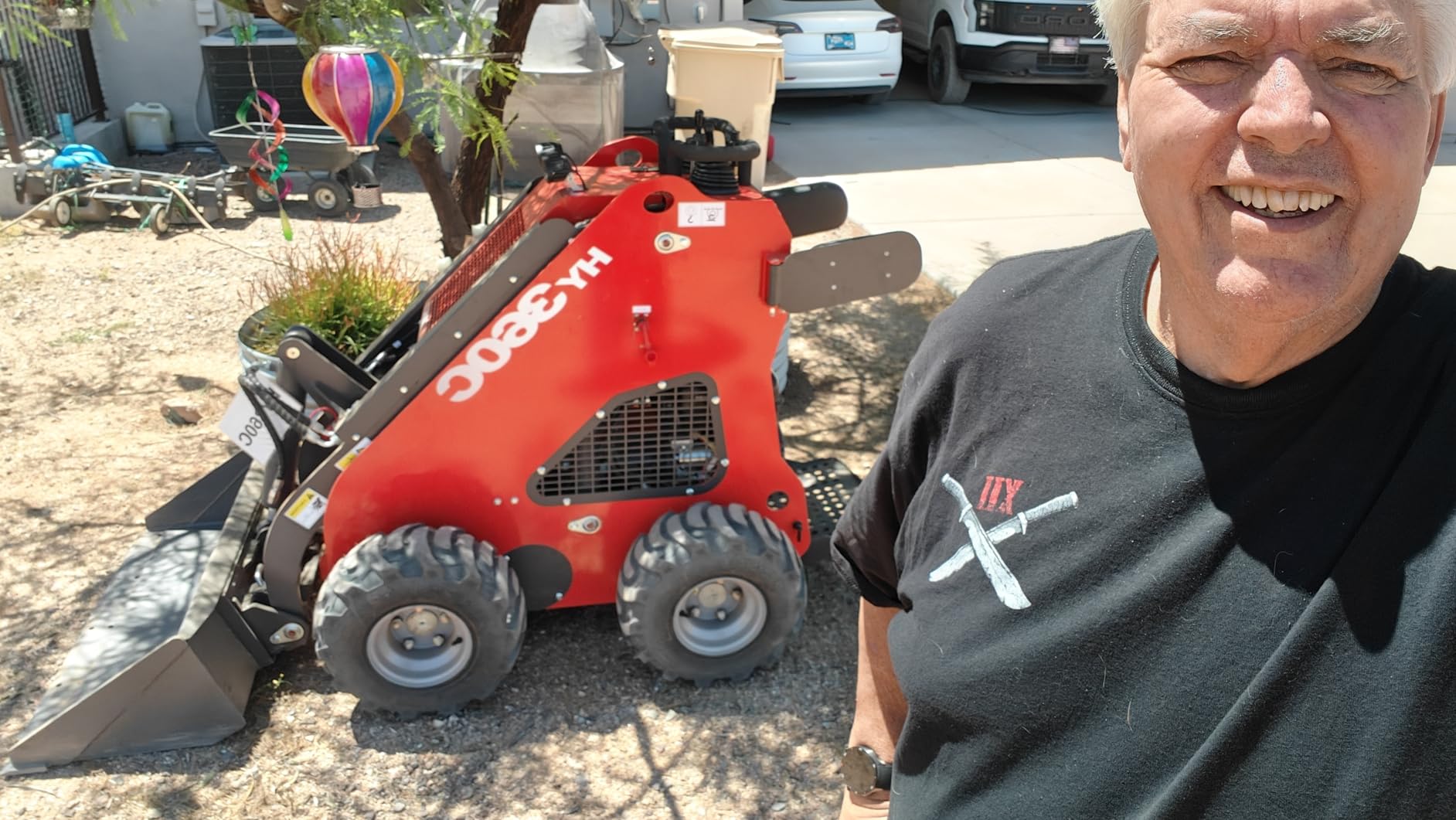 Mini Skid Steer Loader 13.5HP Gas Powered Stand On Compact Wheel Loader customer photo 1