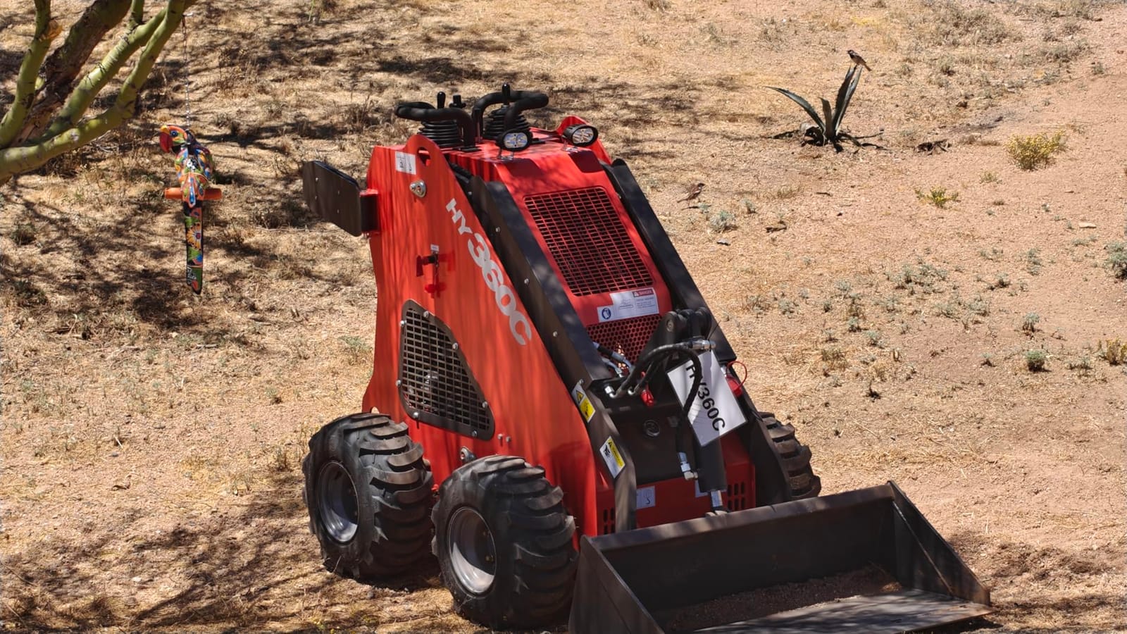 Mini Skid Steer Loader 13.5HP Gas Powered Stand On Compact Wheel Loader customer photo 2