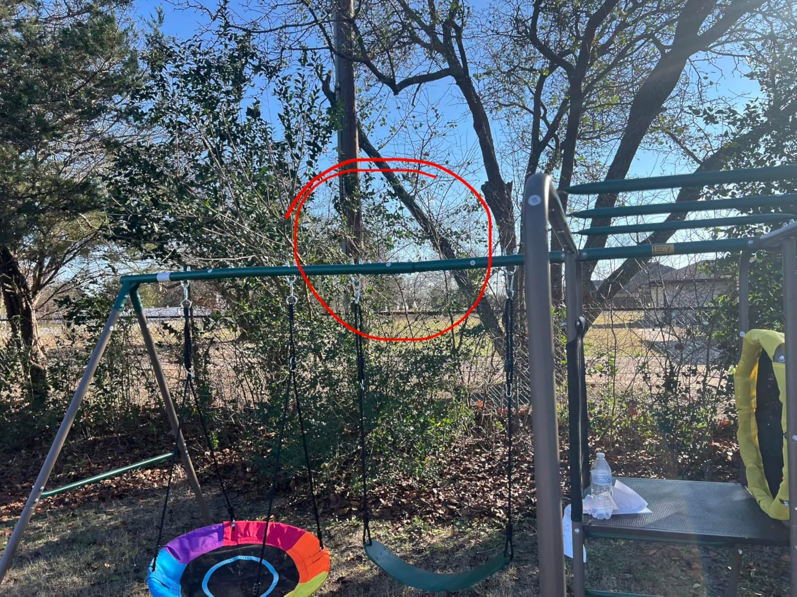 Hapfan Swing Set with Slide,Crawl Tunnel and Monkey Bars for Backyard customer photo 1